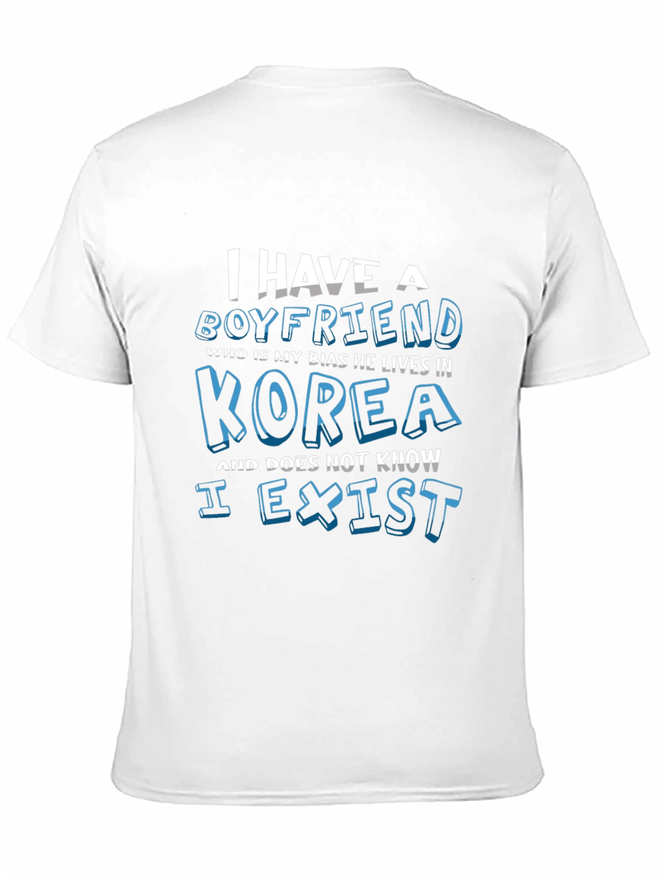 Black I Have a Boyfriend Korea T-Shirt view 11
