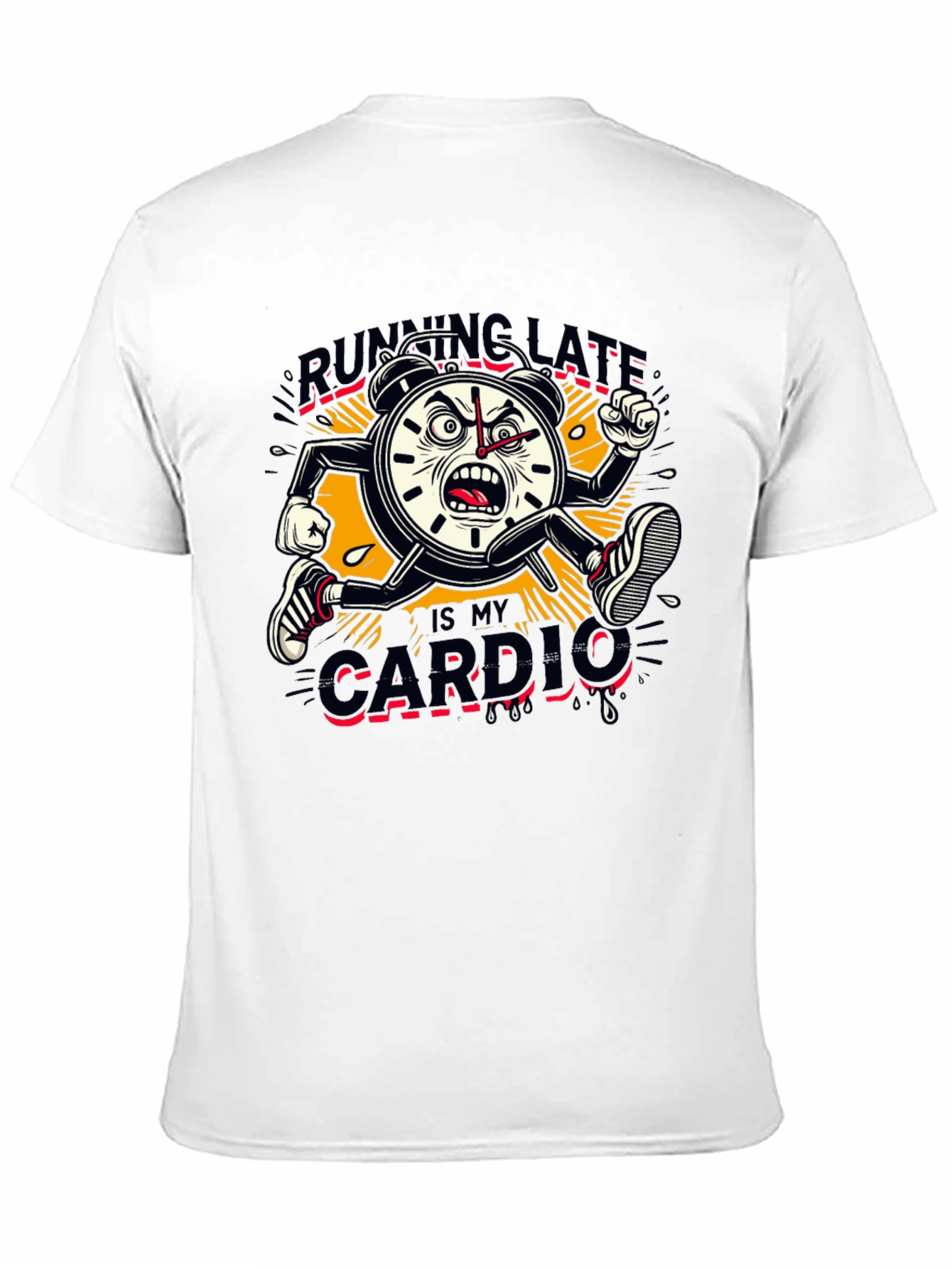 Black Running Late Cardio Graphic Tee view 11