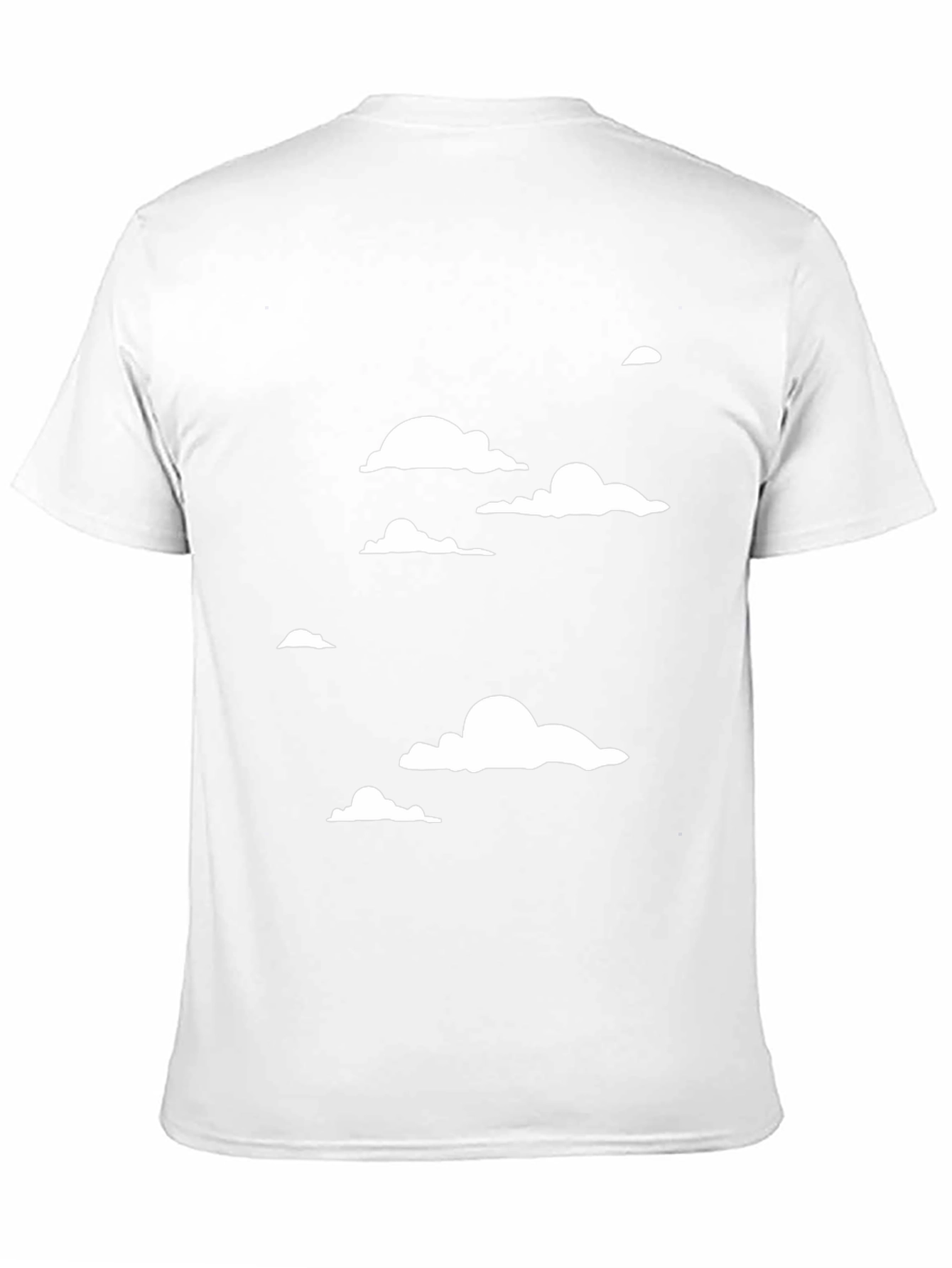 Black Cloudscape Graphic Tee - Black Cotton T-Shirt view 11