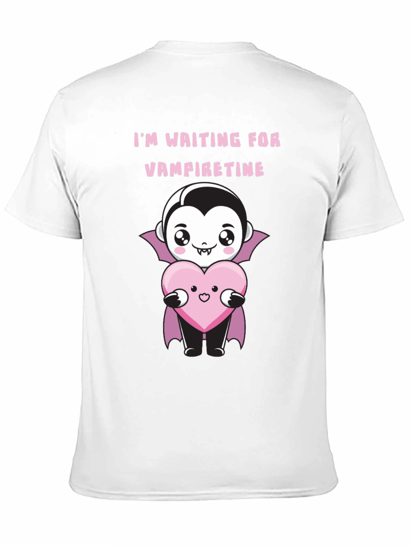 Black Vampire Valentine T-Shirt - Waiting for Vampiretine view 11