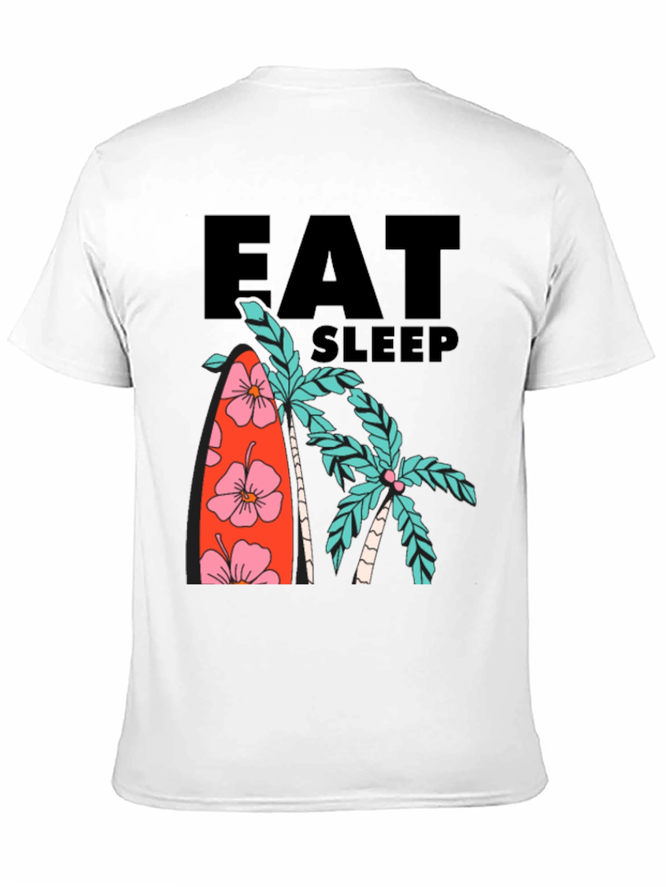 Black Eat Sleep Surf T-Shirt view 11