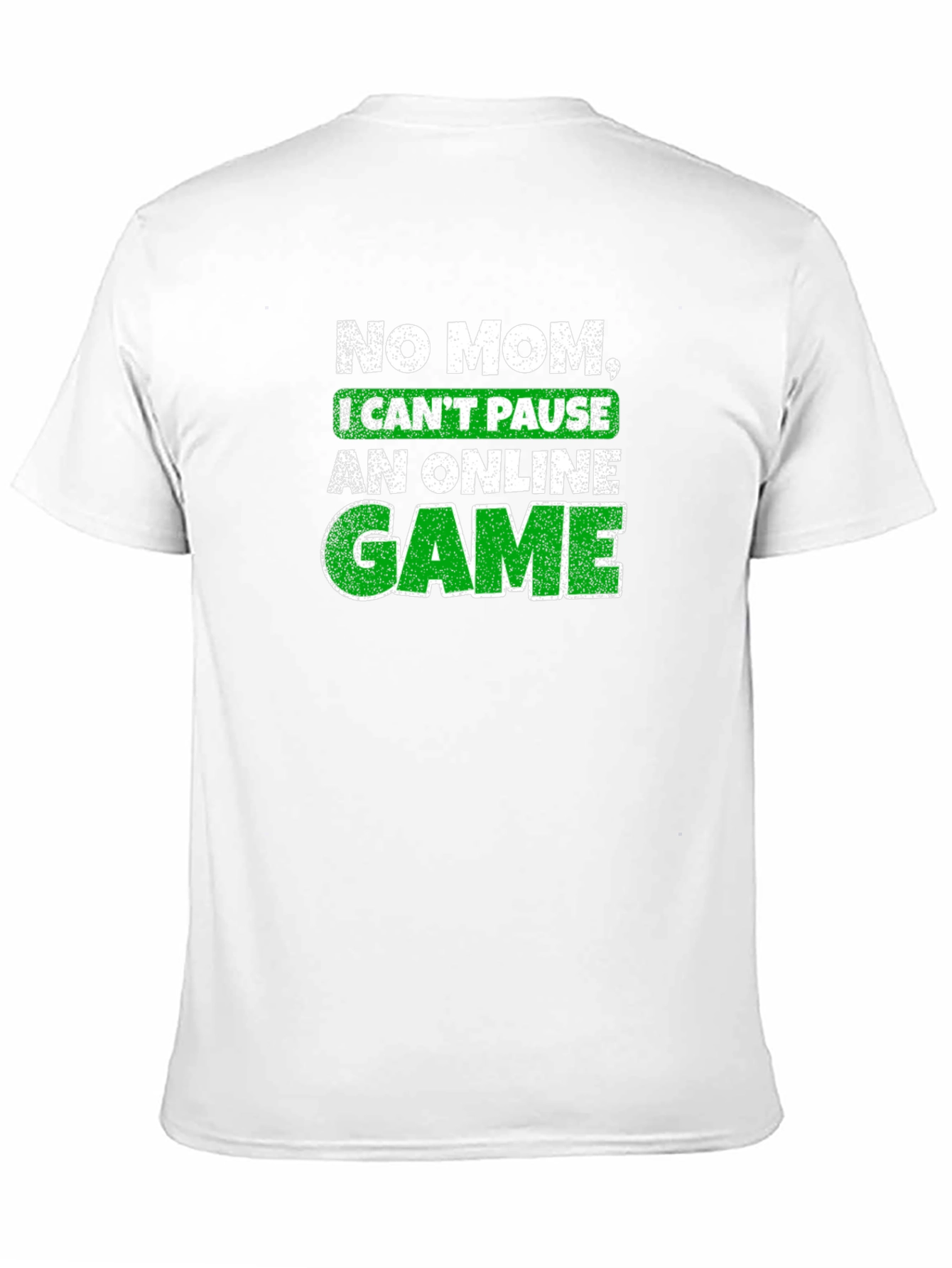 Black Gamer T-Shirt - No Mom, I Can't Pause! view 11