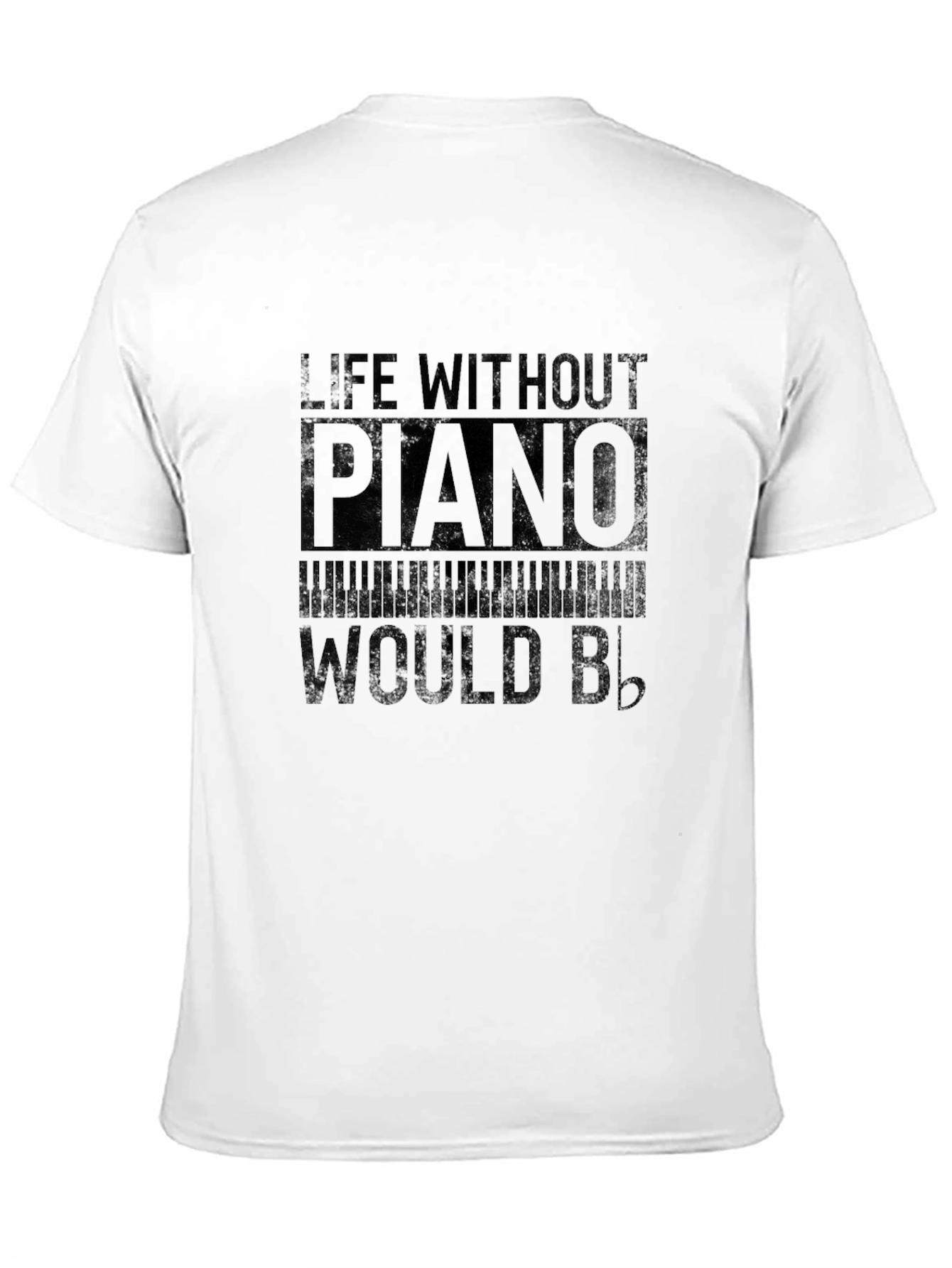 Black Life Without Piano Would Be Flat Black T-Shirt view 11