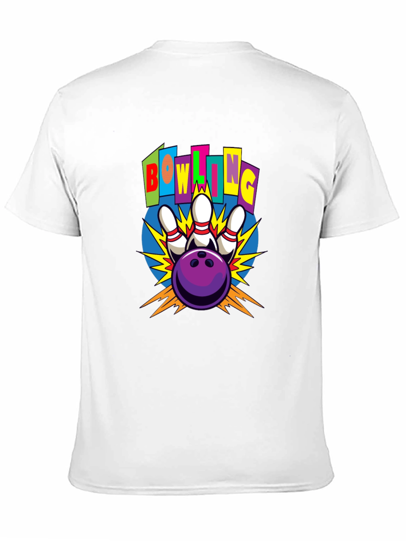 Black Bowling Strike Graphic Tee - Unisex Black T-Shirt view 11