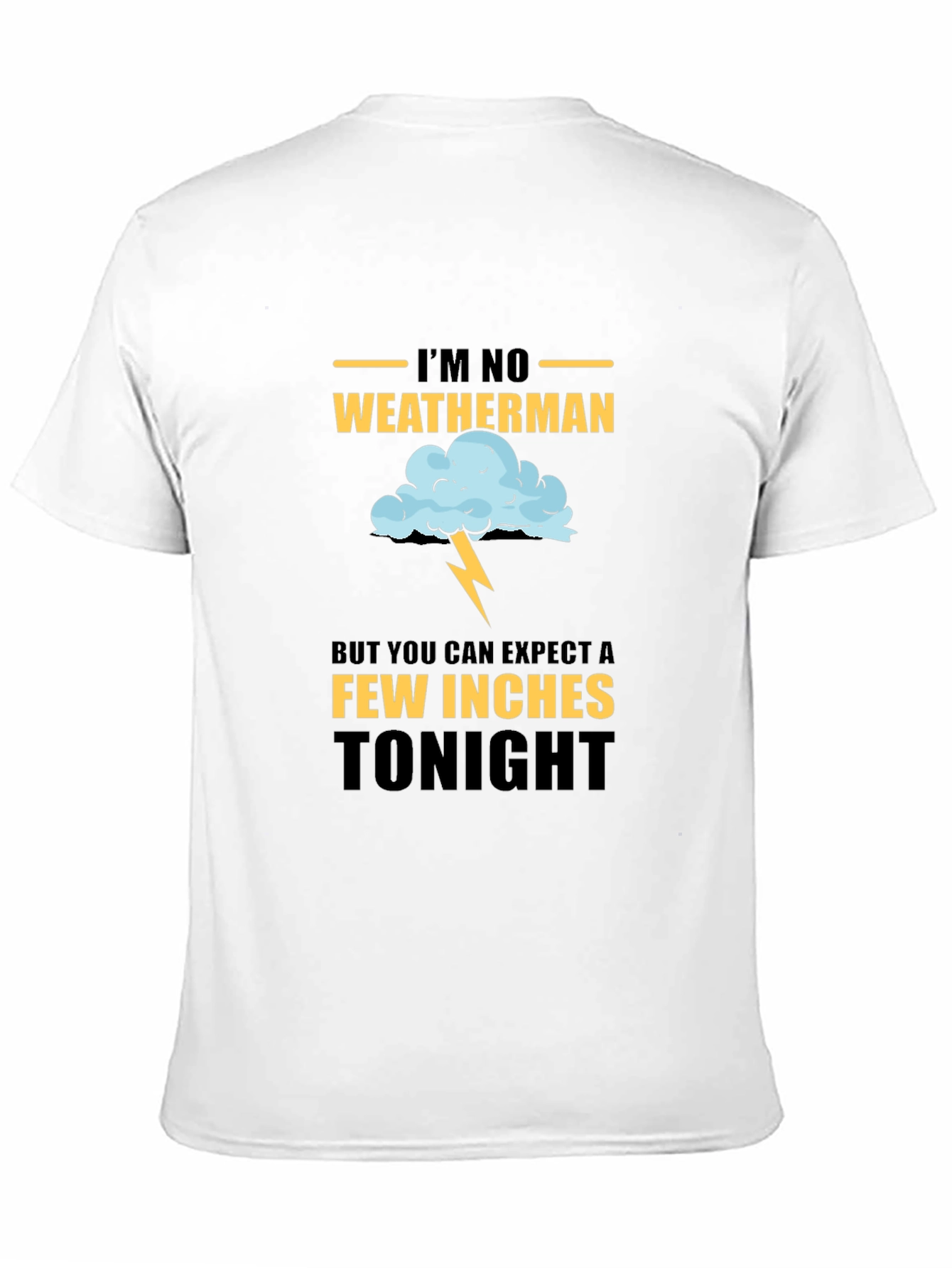Black Humorous Weather Forecast Graphic Tee view 11