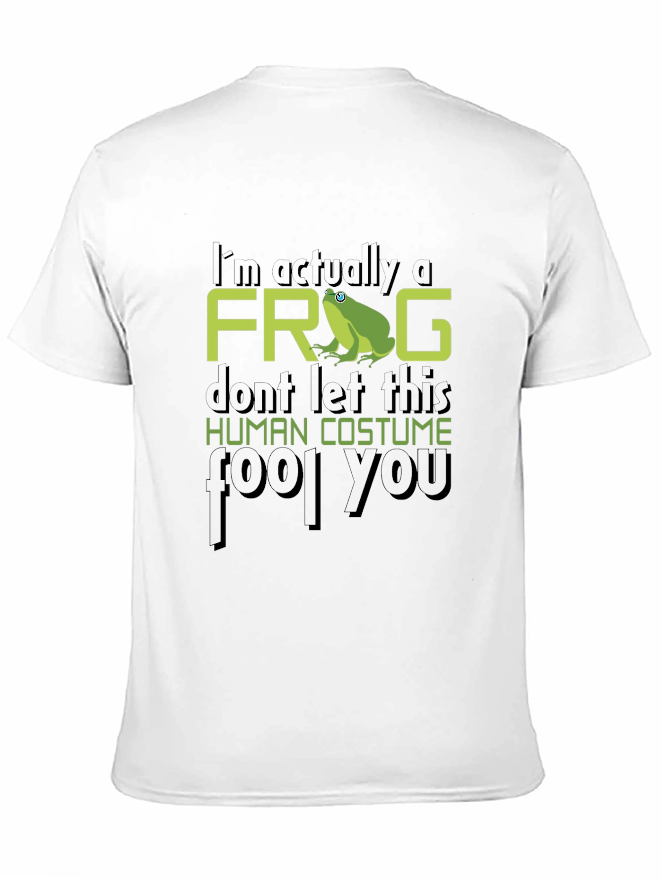 Black I'm Actually A Frog T-Shirt Funny Costume Tee view 11