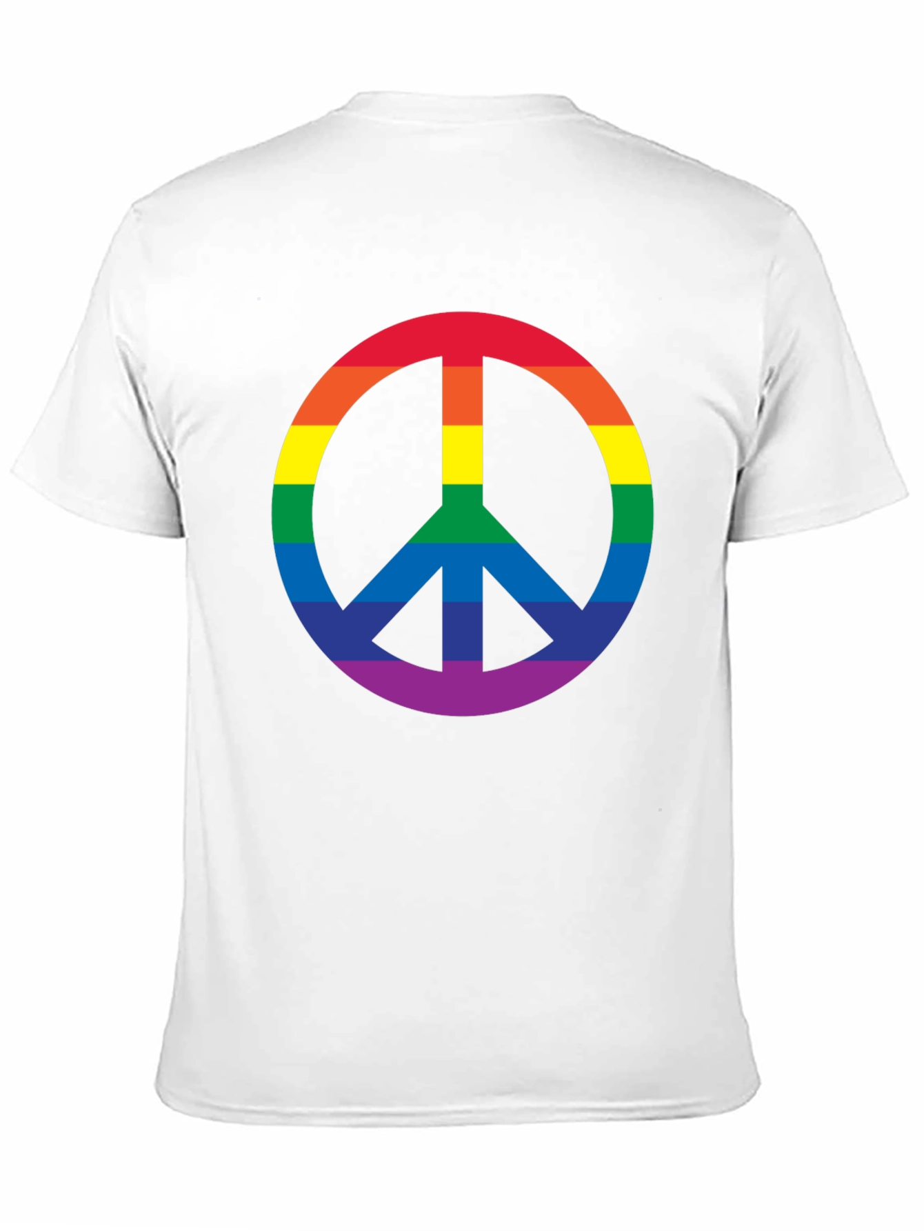 Black Rainbow Peace Sign Black T-Shirt view 11
