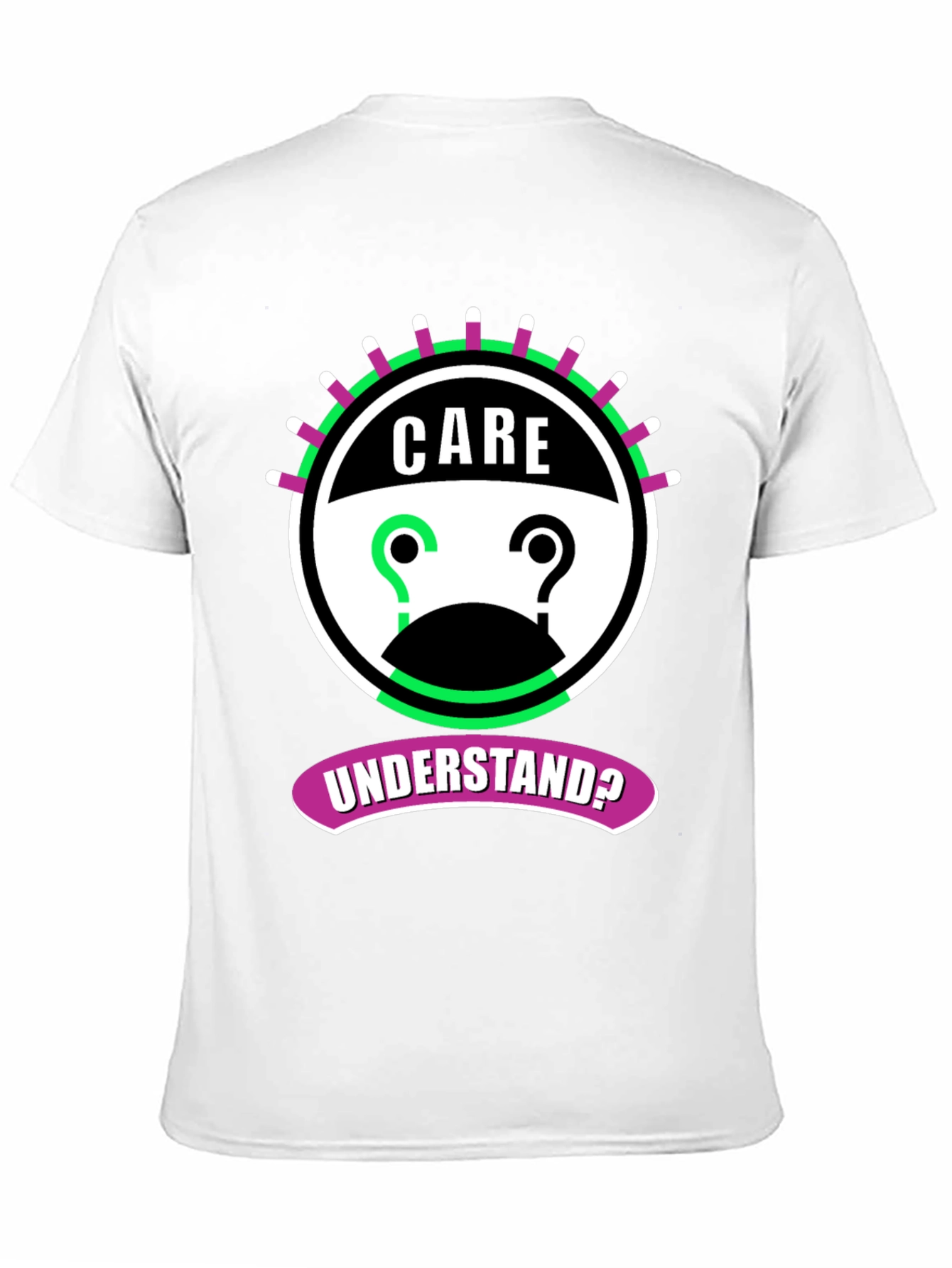 Black Care Understand? Graphic Tee - Black Cotton T-Shirt view 11