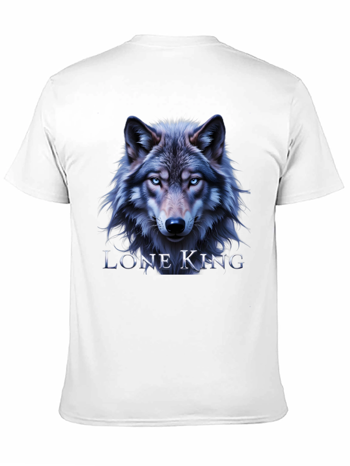 Black Lone King Wolf Graphic T-Shirt - Black view 11