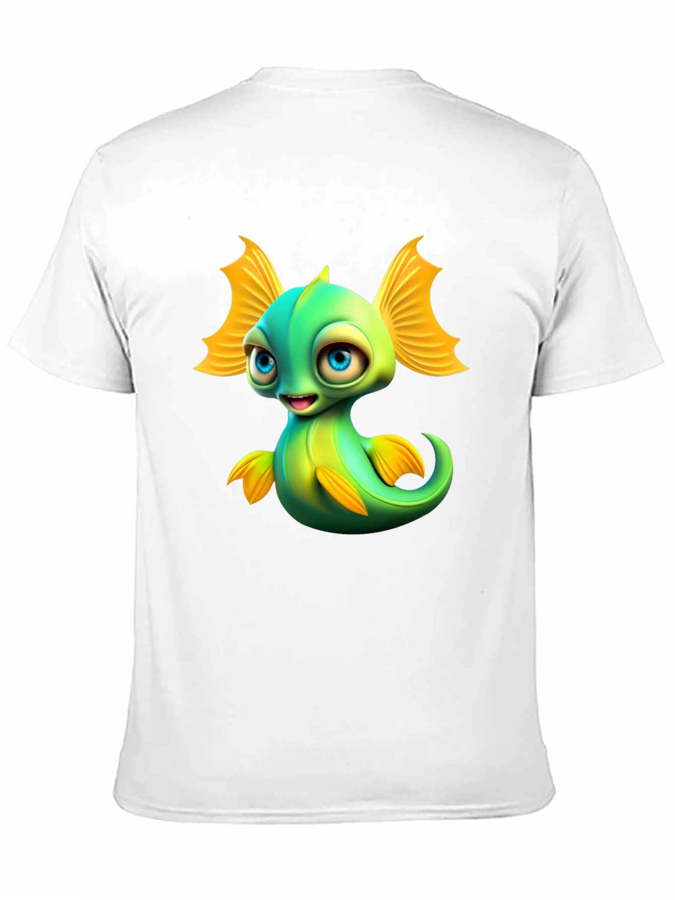 Black Cute Cartoon Fish Graphic T-Shirt - Fun & Unique Design view 11