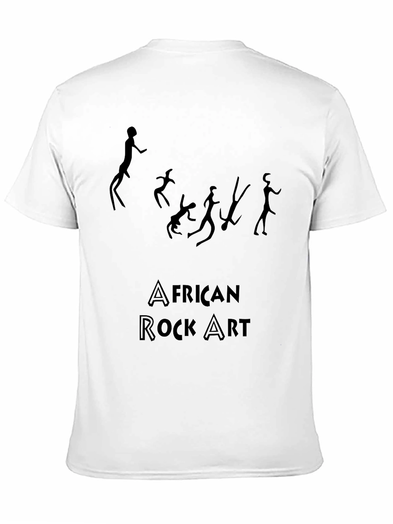 Black African Rock Art Graphic T-Shirt view 11