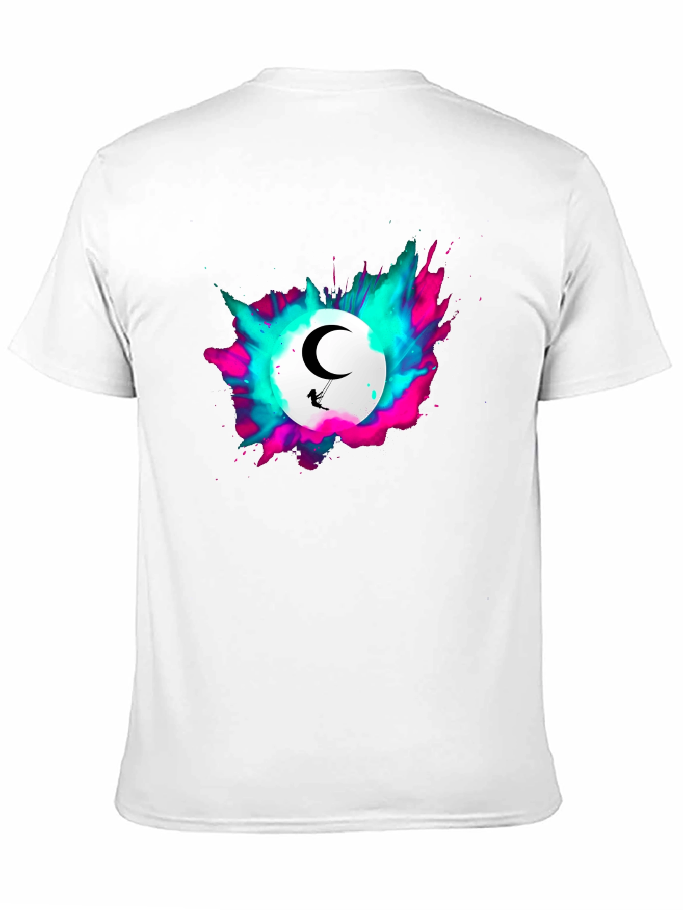 Black Moon Swing Graphic Tee - Stylish Black T-Shirt view 11