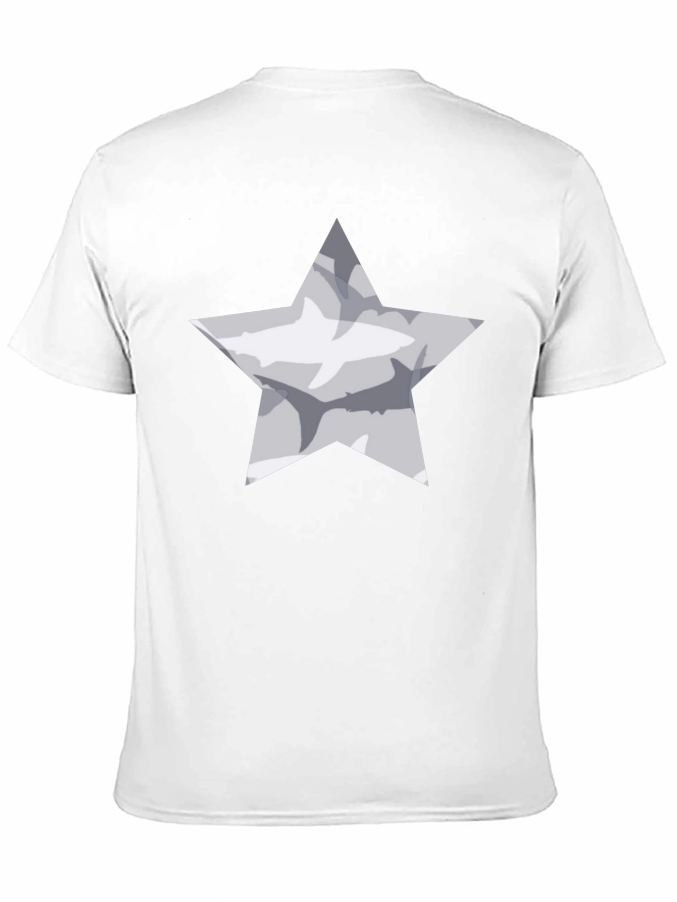 Black Star Shark Graphic Tee - Black Cotton Blend view 11