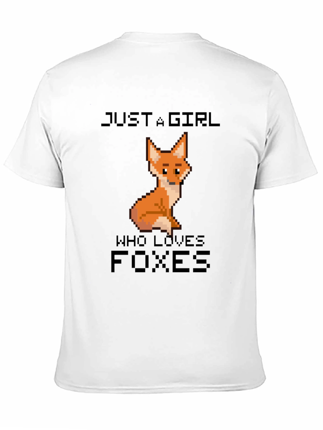 Black Just A Girl Who Loves Foxes T-Shirt view 11