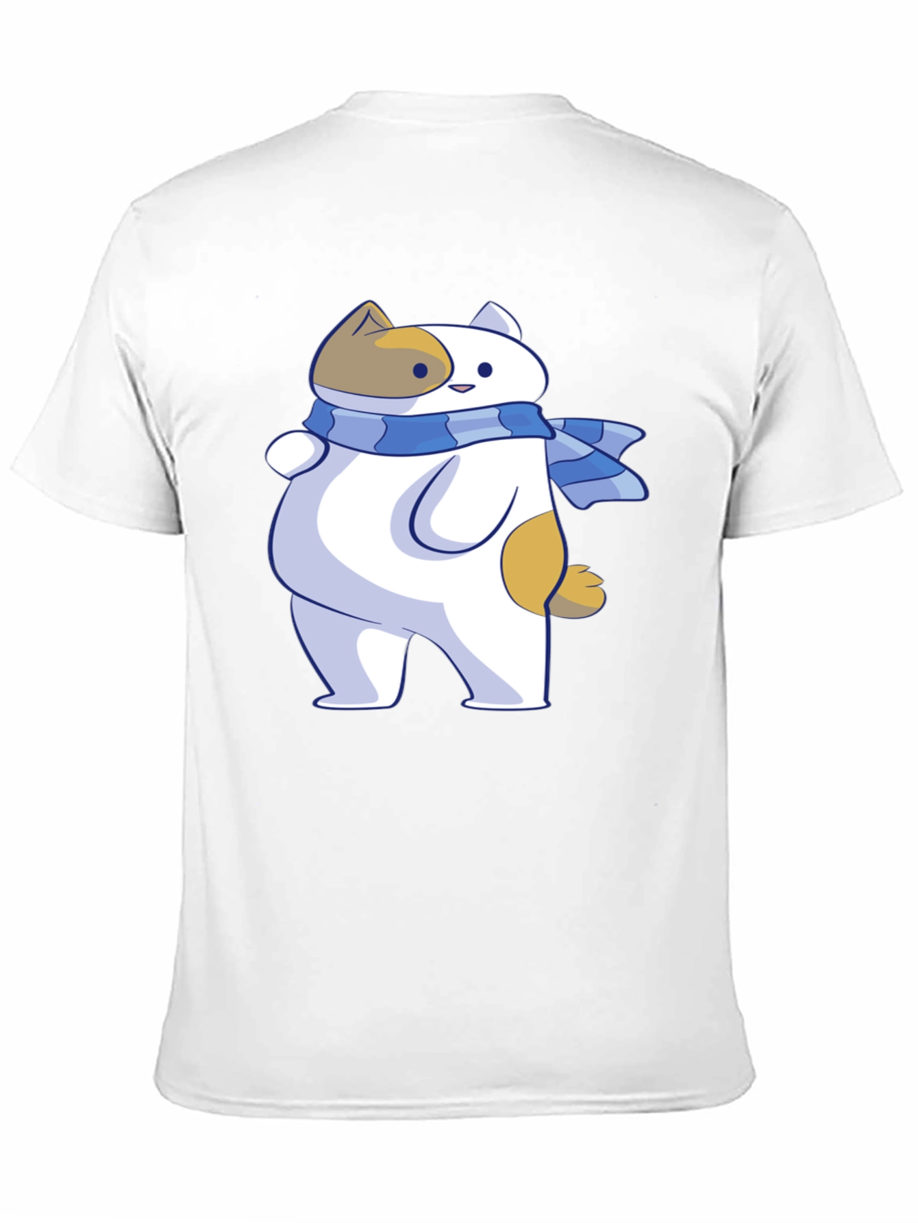 Black Cartoon Cat T-Shirt - Unisex Black Tee view 11