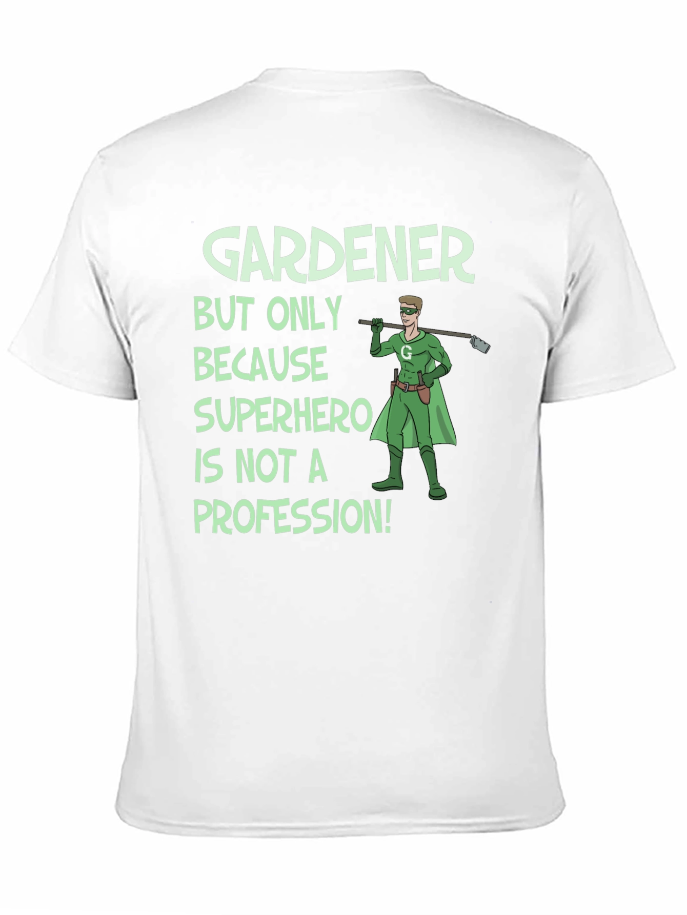 Black Gardener Superhero T-Shirt view 11