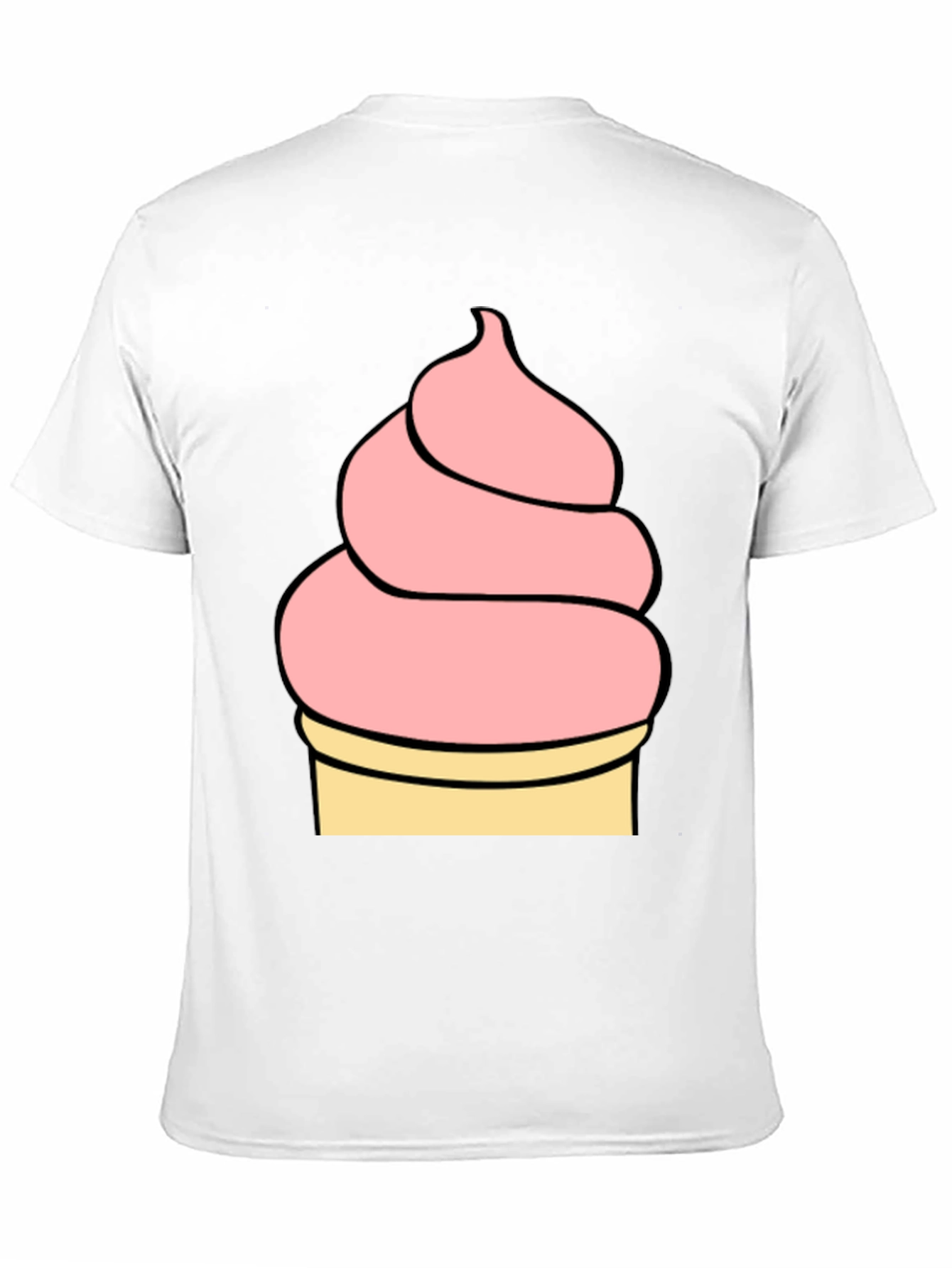 Black Ice Cream Graphic Tee - Black Unisex T-Shirt view 11