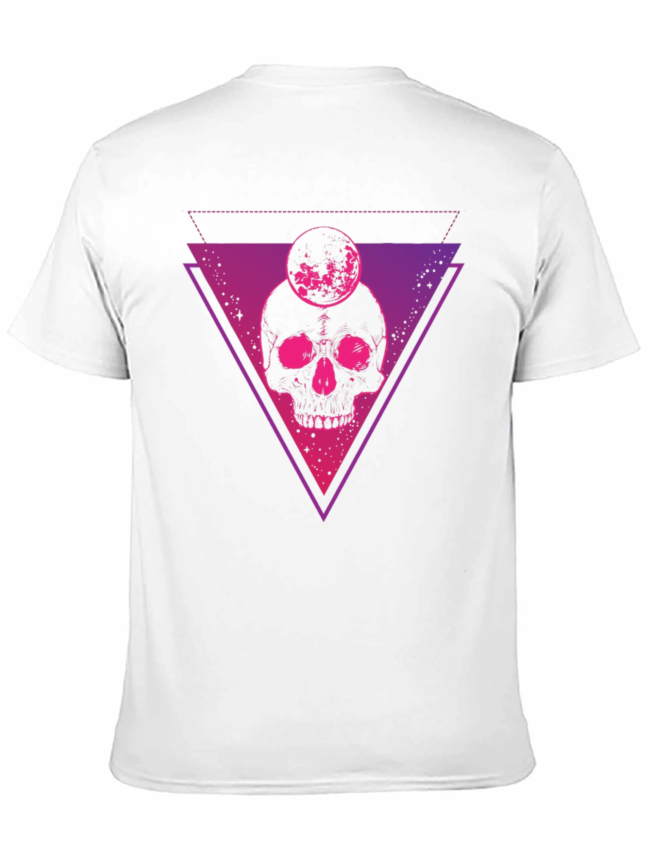 Black Skull & Moon Graphic Tee - Trendy Men's Black T-Shirt view 11