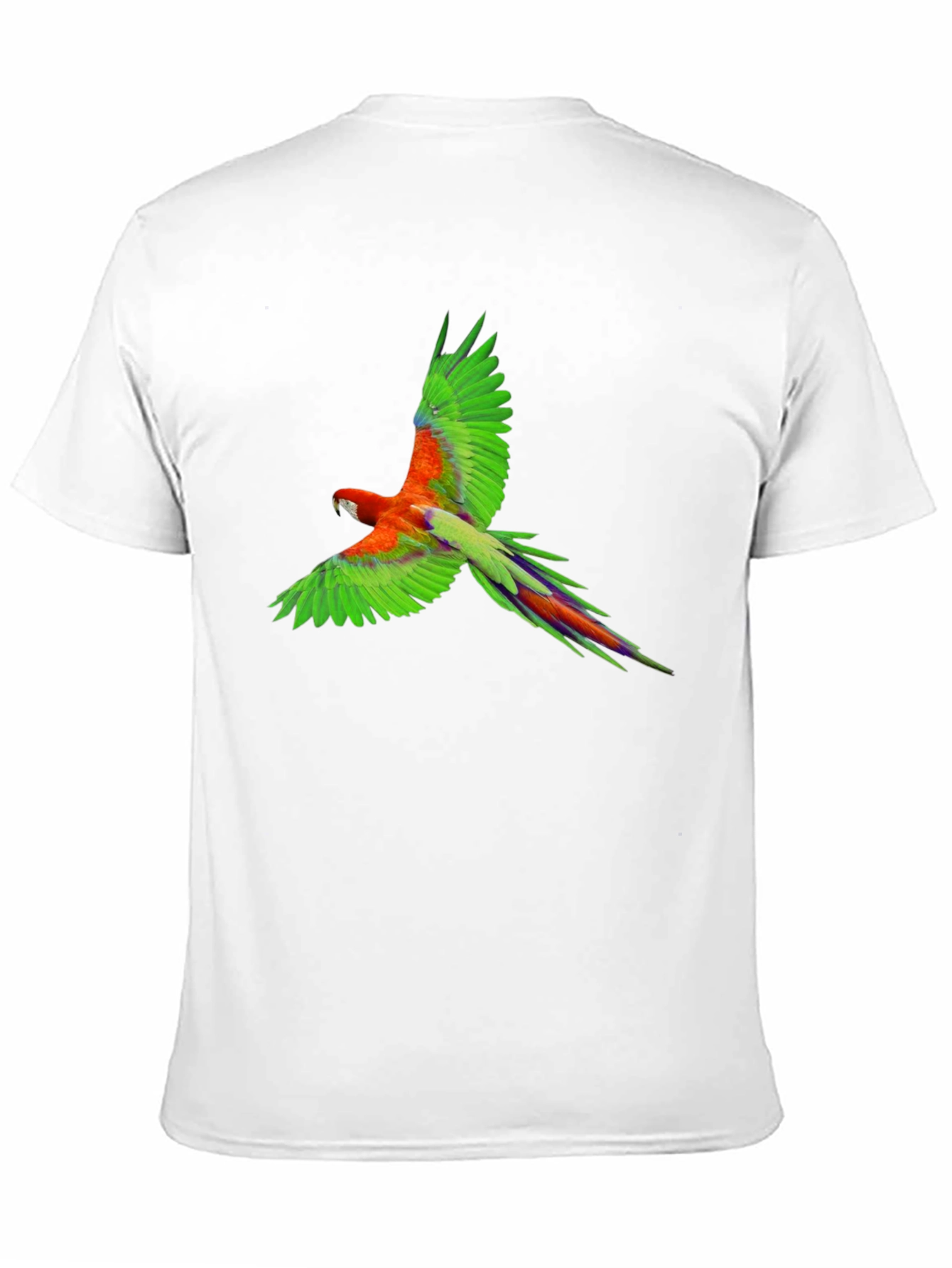 Black Parrot Graphic Print Black T-Shirt view 11