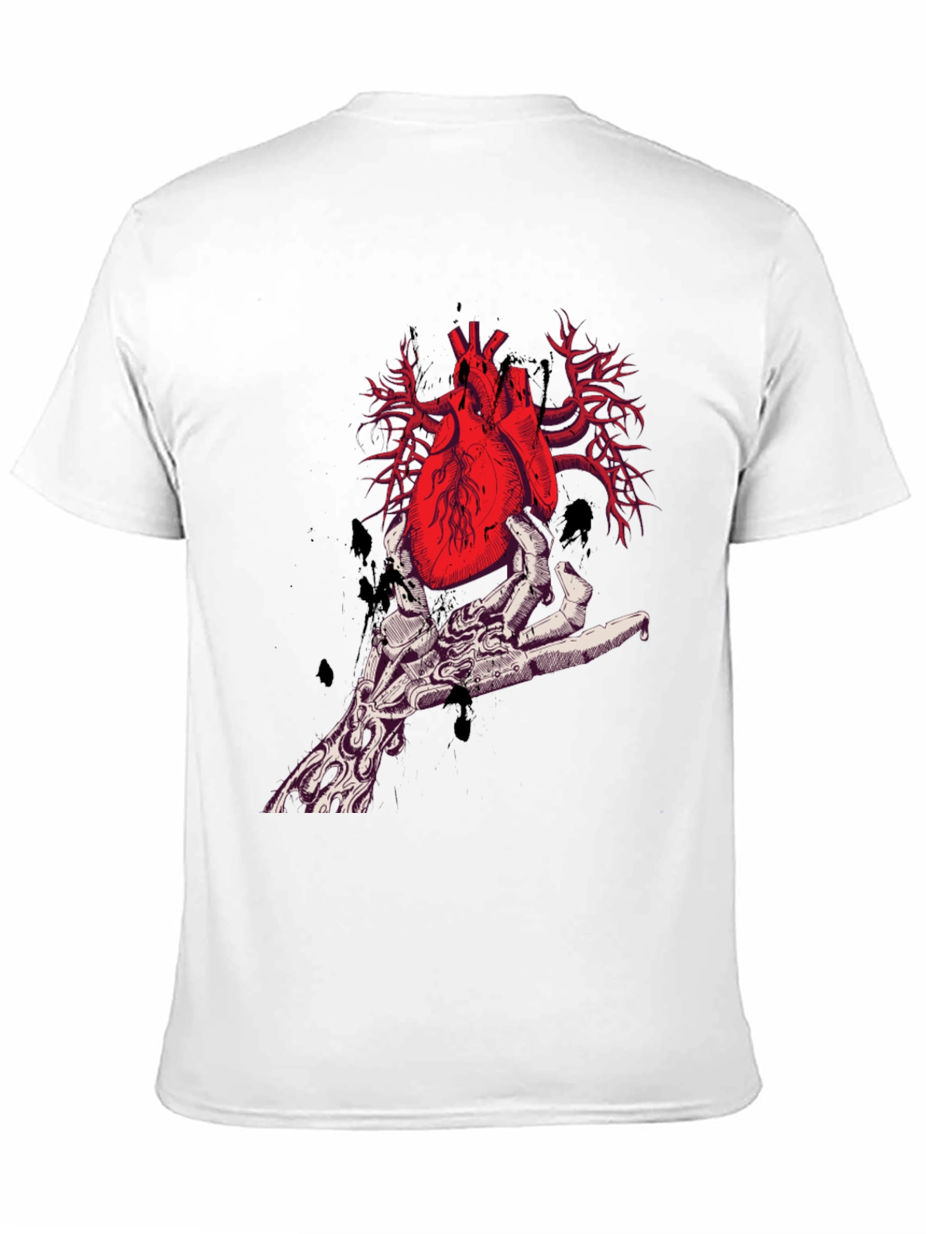 Black Anatomical Heart Graphic Tee - Unique Design view 11
