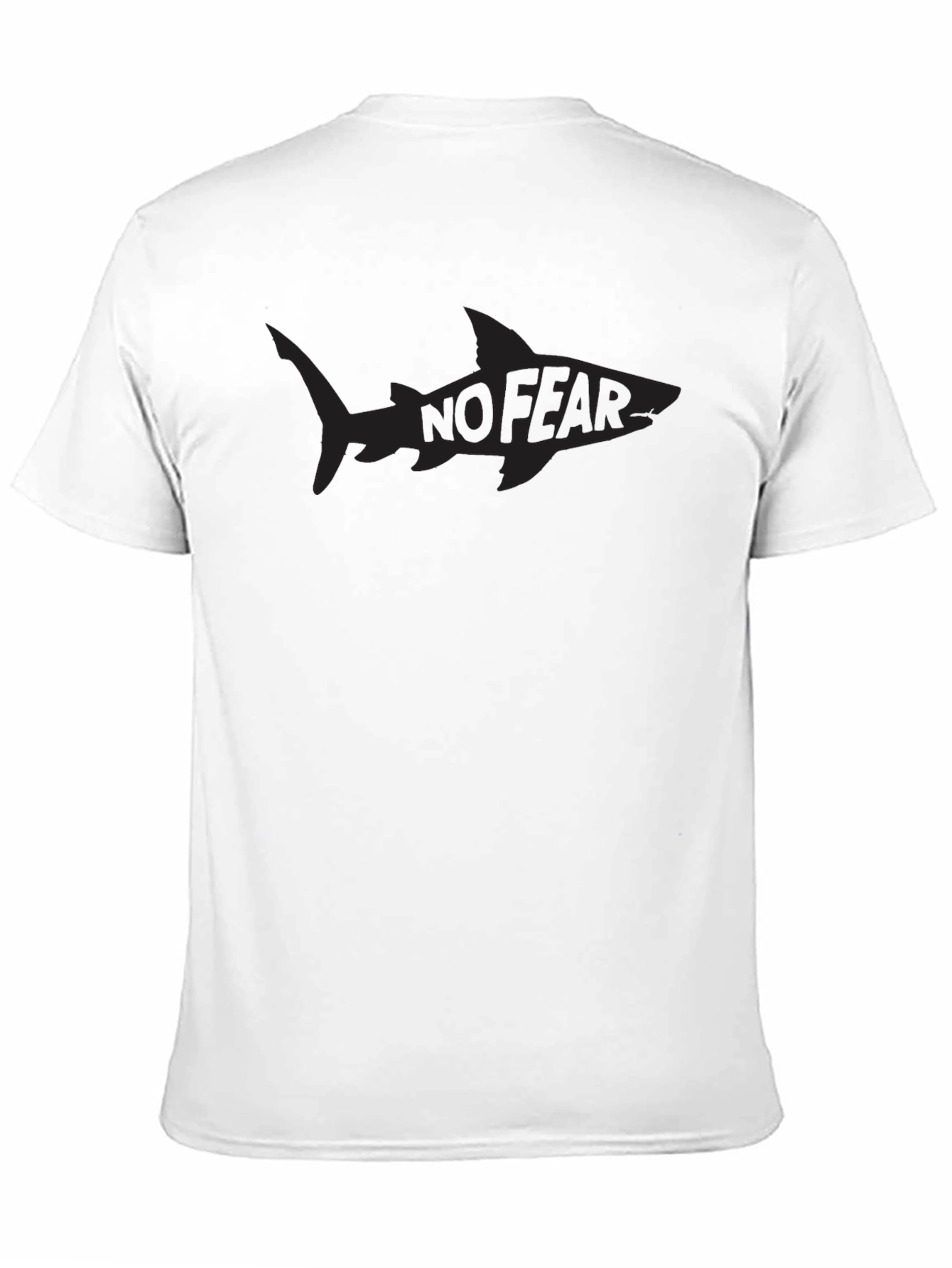 Black Men's Black "No Fear" Shark Graphic T-Shirt view 11