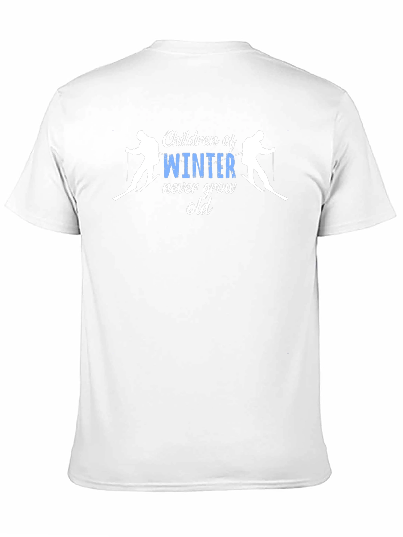 Black Winter Skiing T-Shirt - Children of Winter Never Grow Old view 11