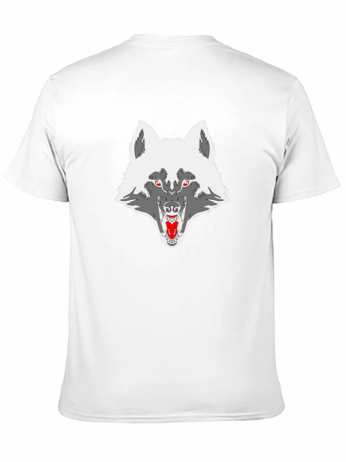 Black Wolf Graphic Print Black T-Shirt view 11