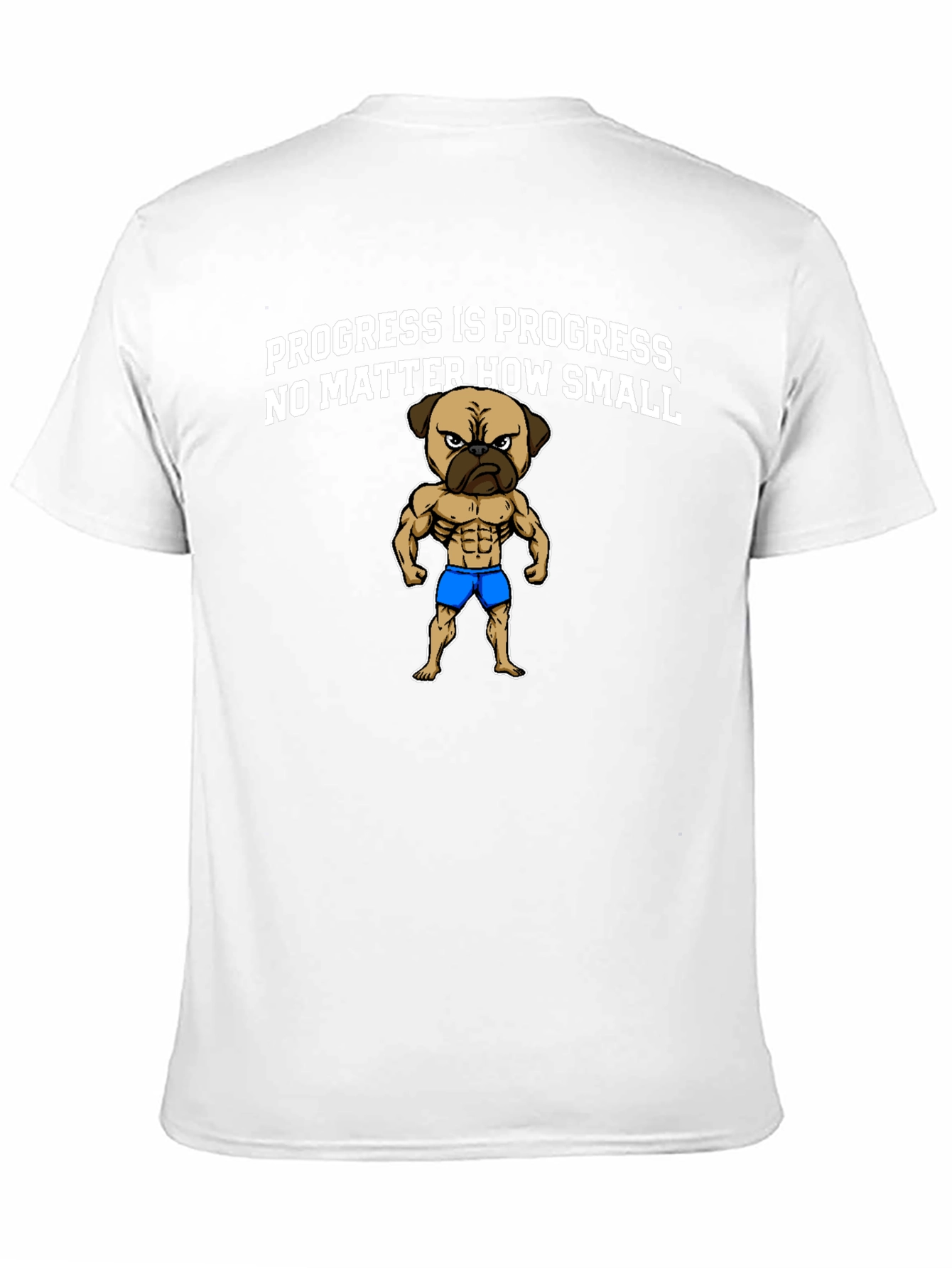 Black Progress Pug Graphic T-Shirt view 11