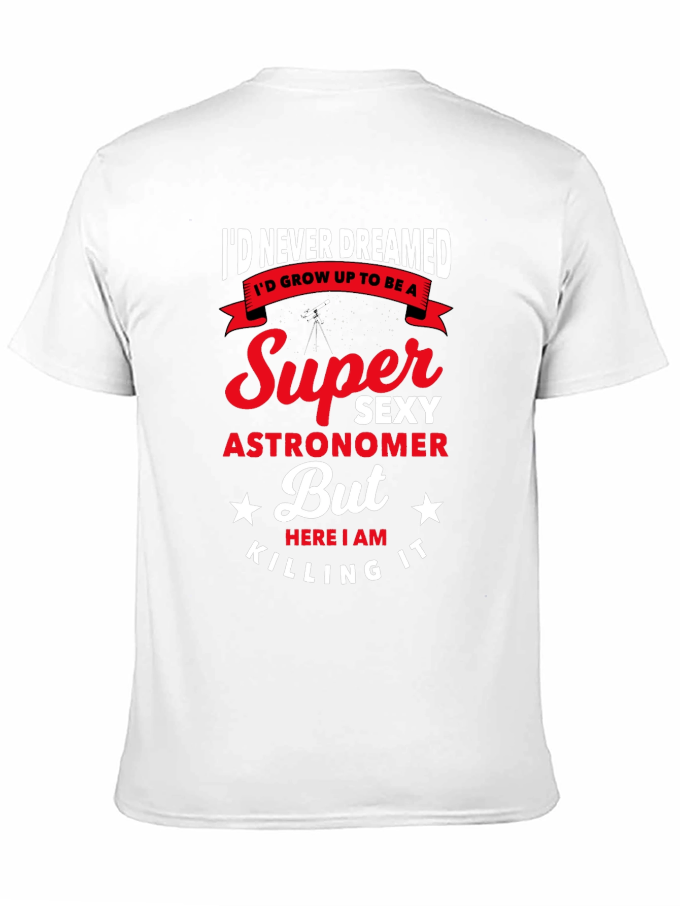 Black Super Sexy Astronomer Men's Graphic Tee view 11
