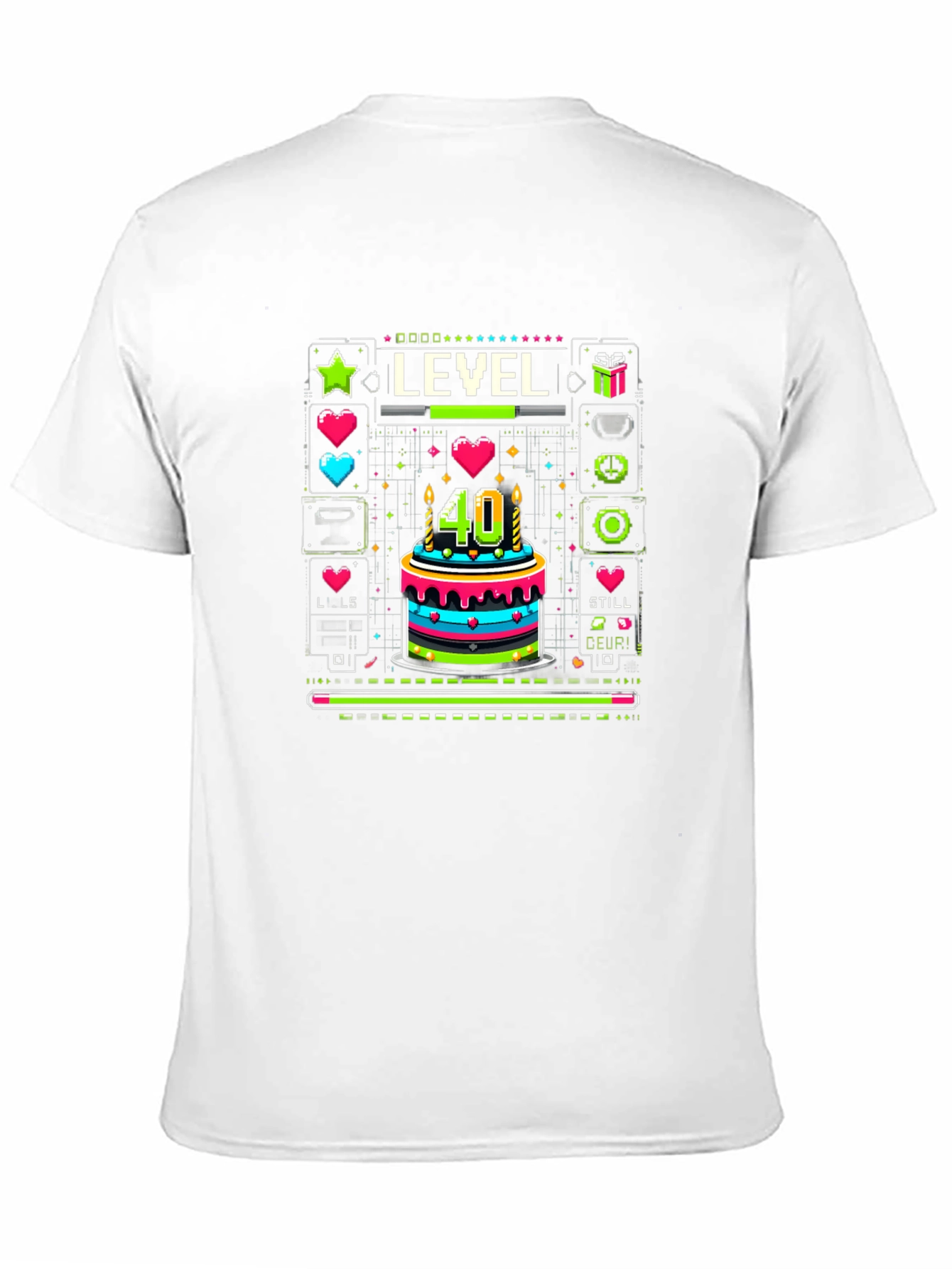 Black Level 40 Birthday Gamer T-Shirt view 11
