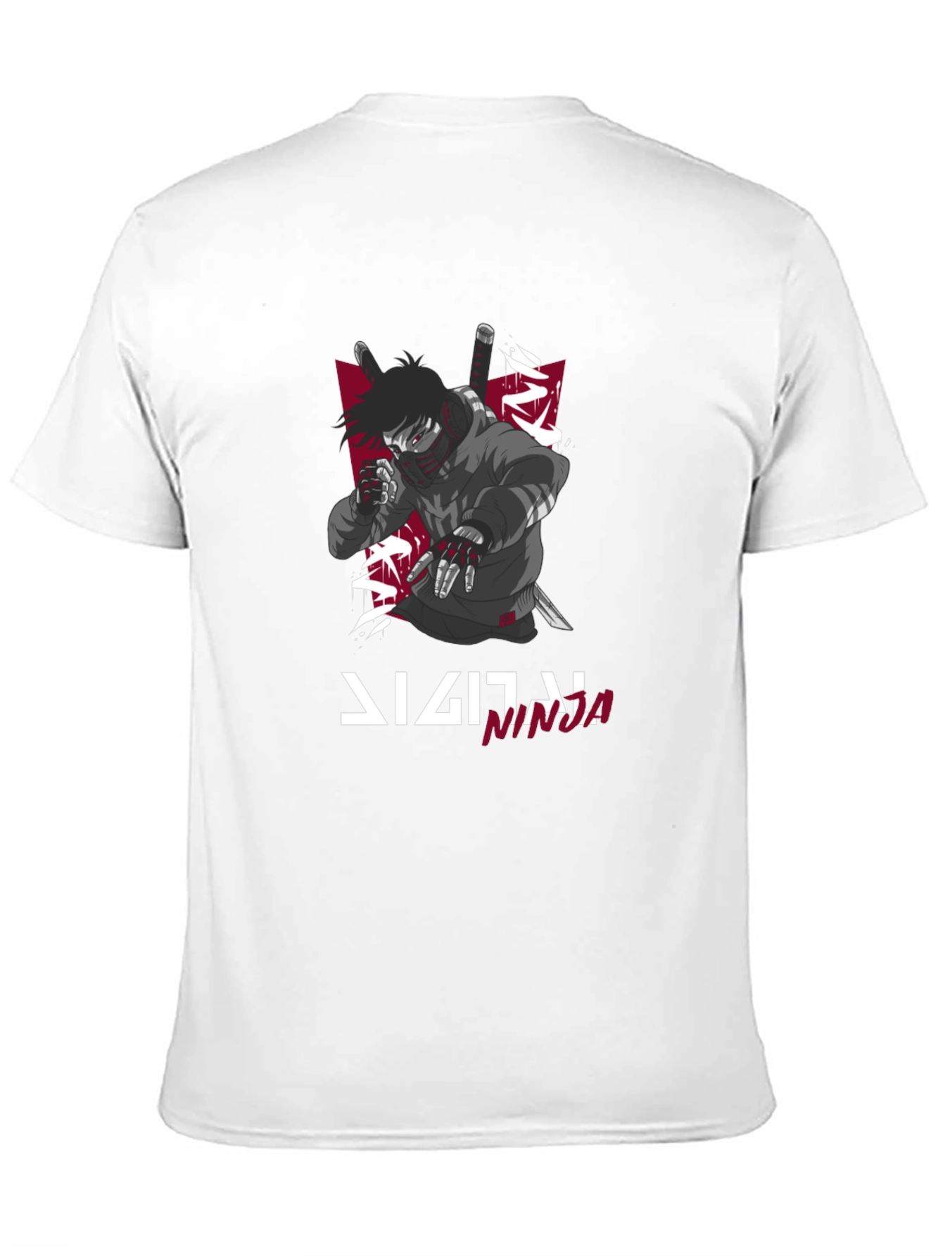 Black Digital Ninja Graphic T-Shirt | Men's Black Tee view 11