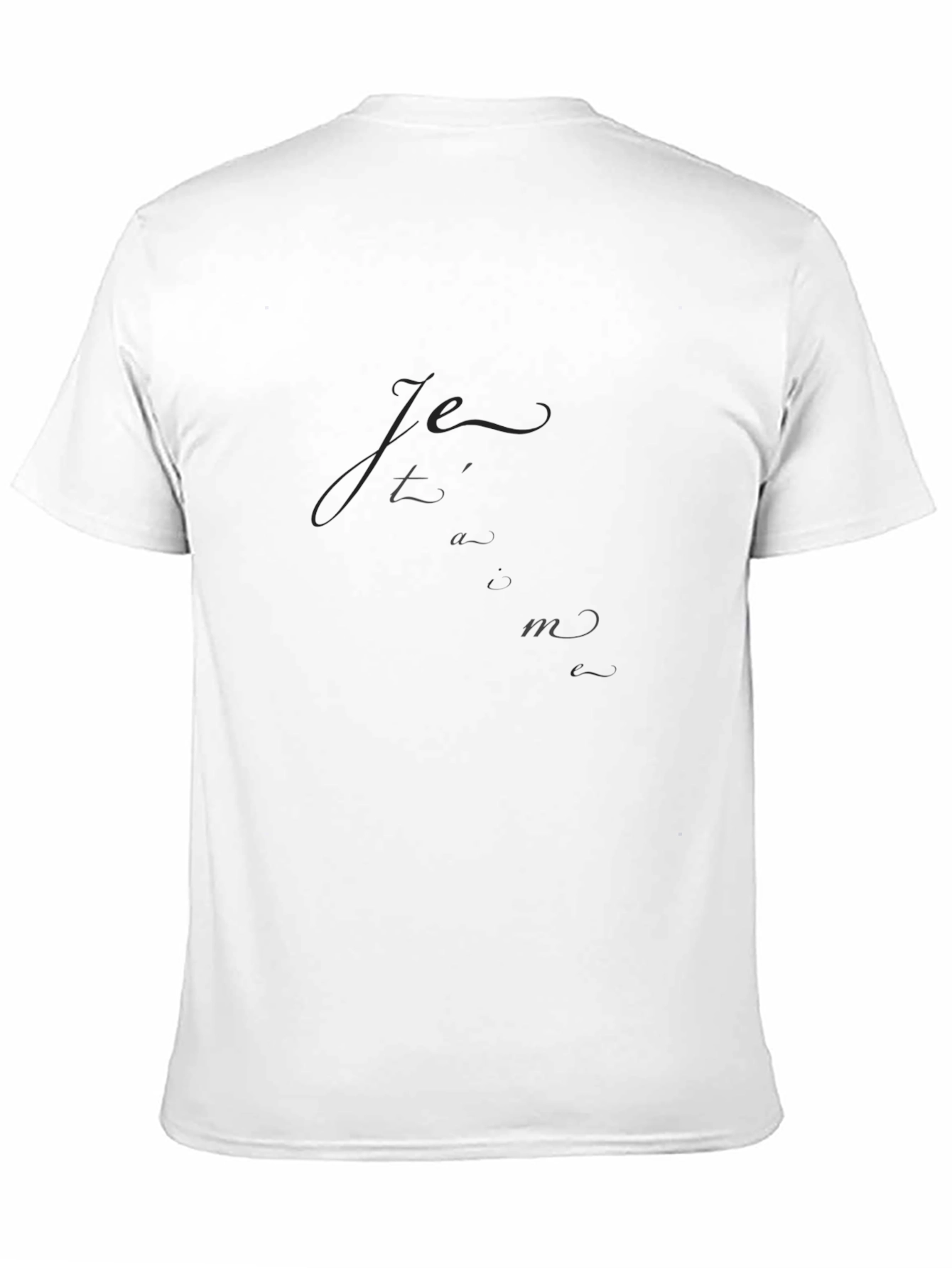 Black Elegant Black Tee - Je t'aime view 11