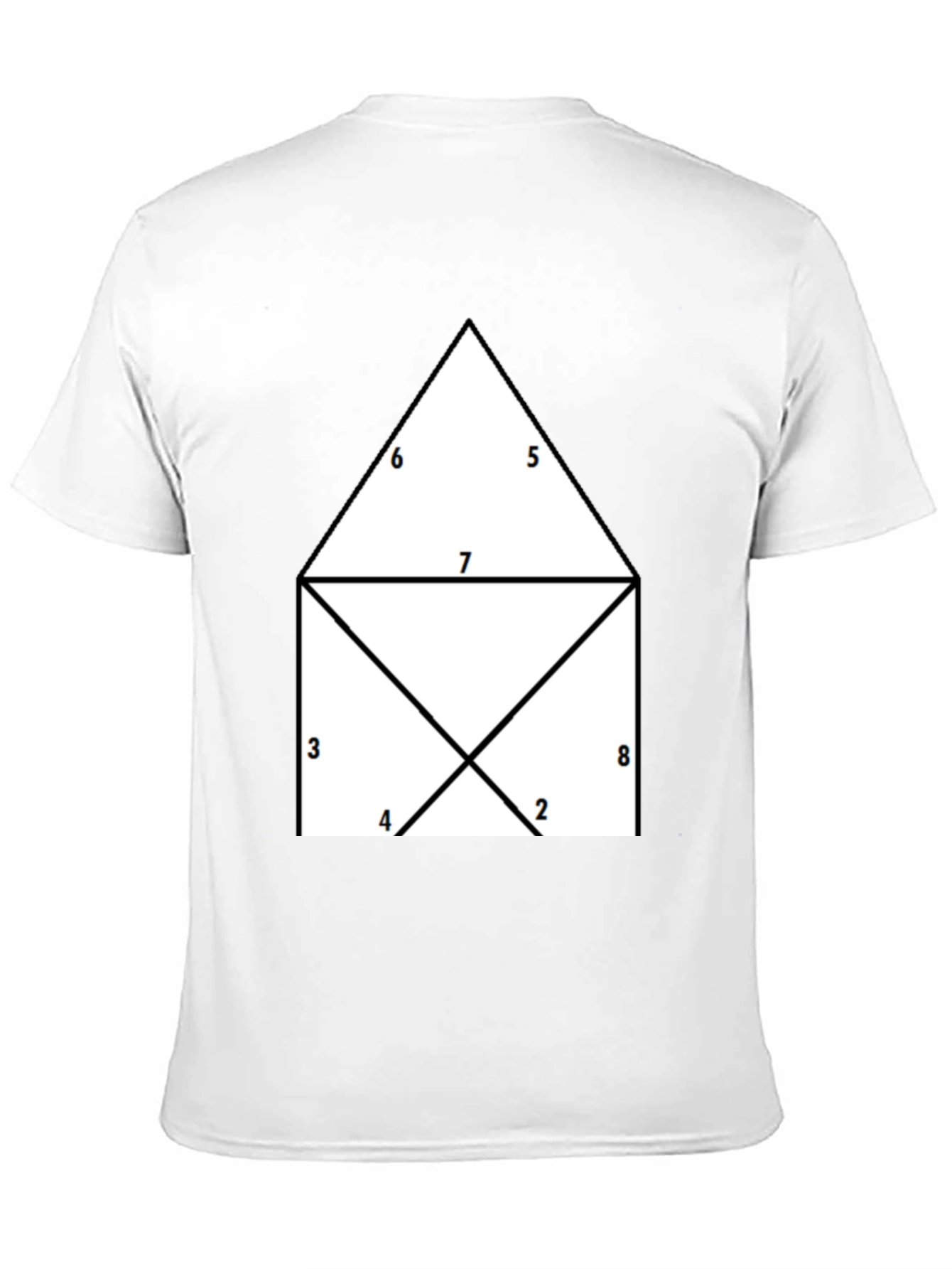 Black Geometric Numbered T-Shirt view 11