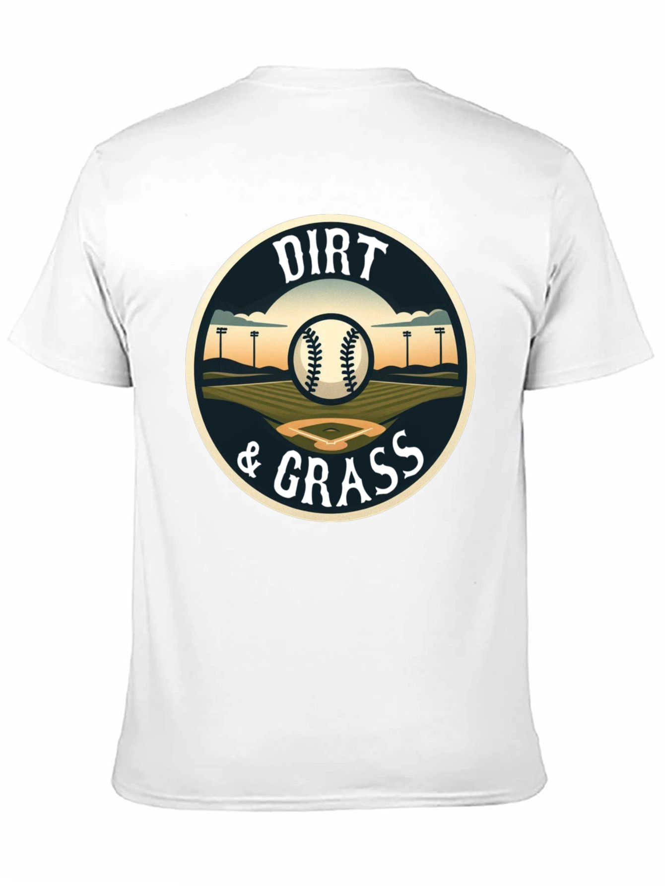 Black Dirt & Grass Baseball T-Shirt view 11