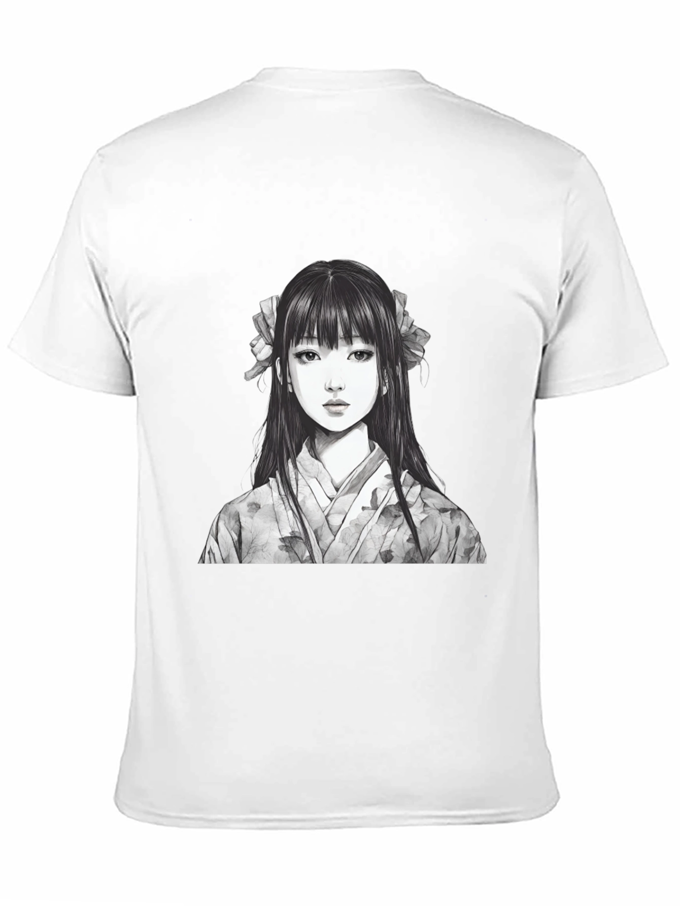 Black Anime Girl Graphic Black T-Shirt view 11