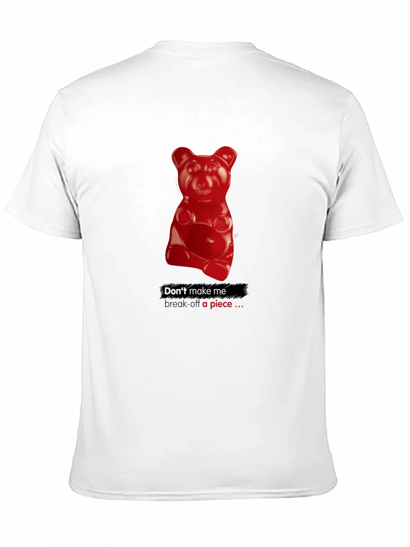 Black Gummy Bear Warning Graphic T-Shirt - Black view 11