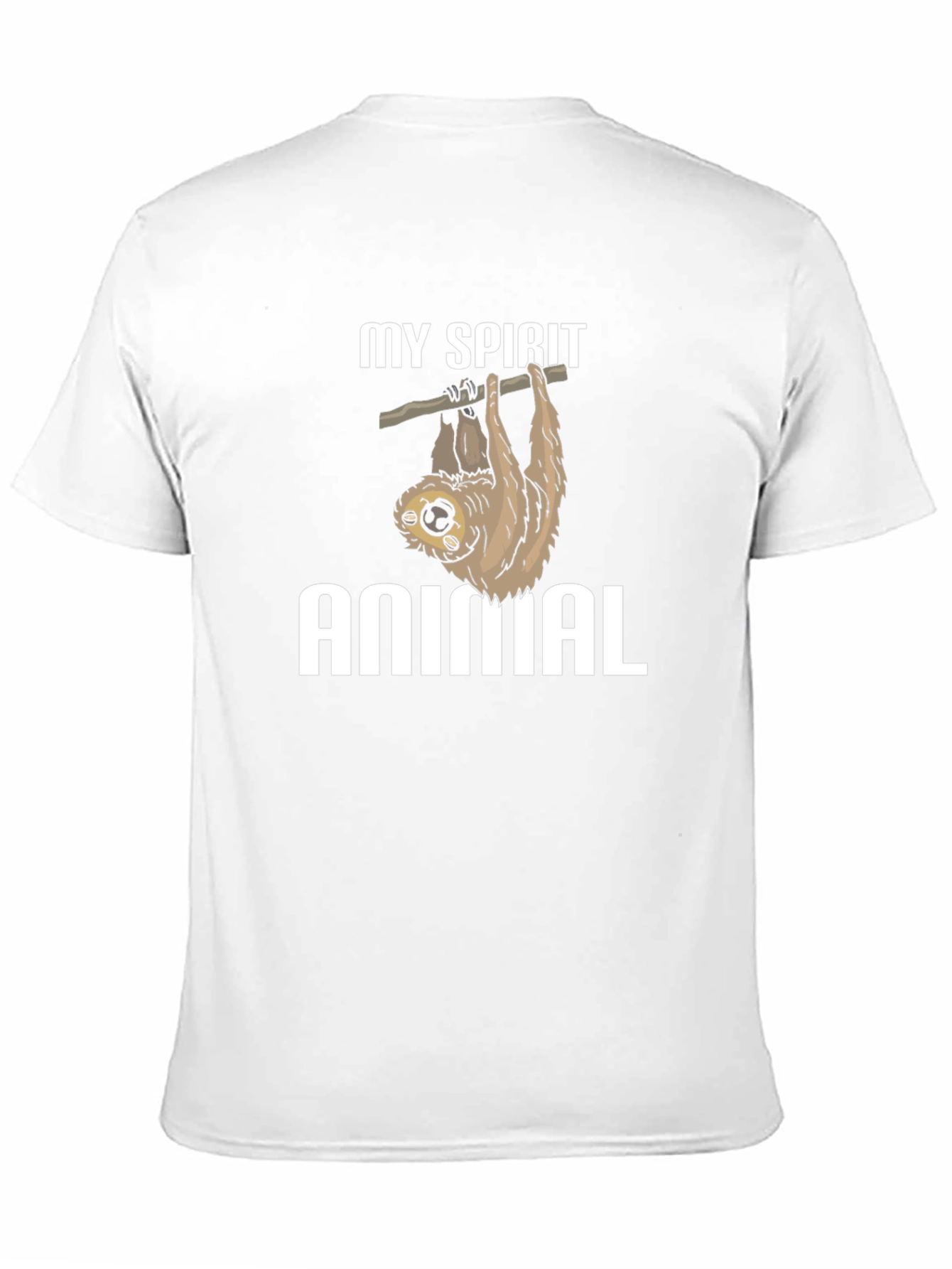 Black My Spirit Animal Sloth Graphic T-Shirt view 11