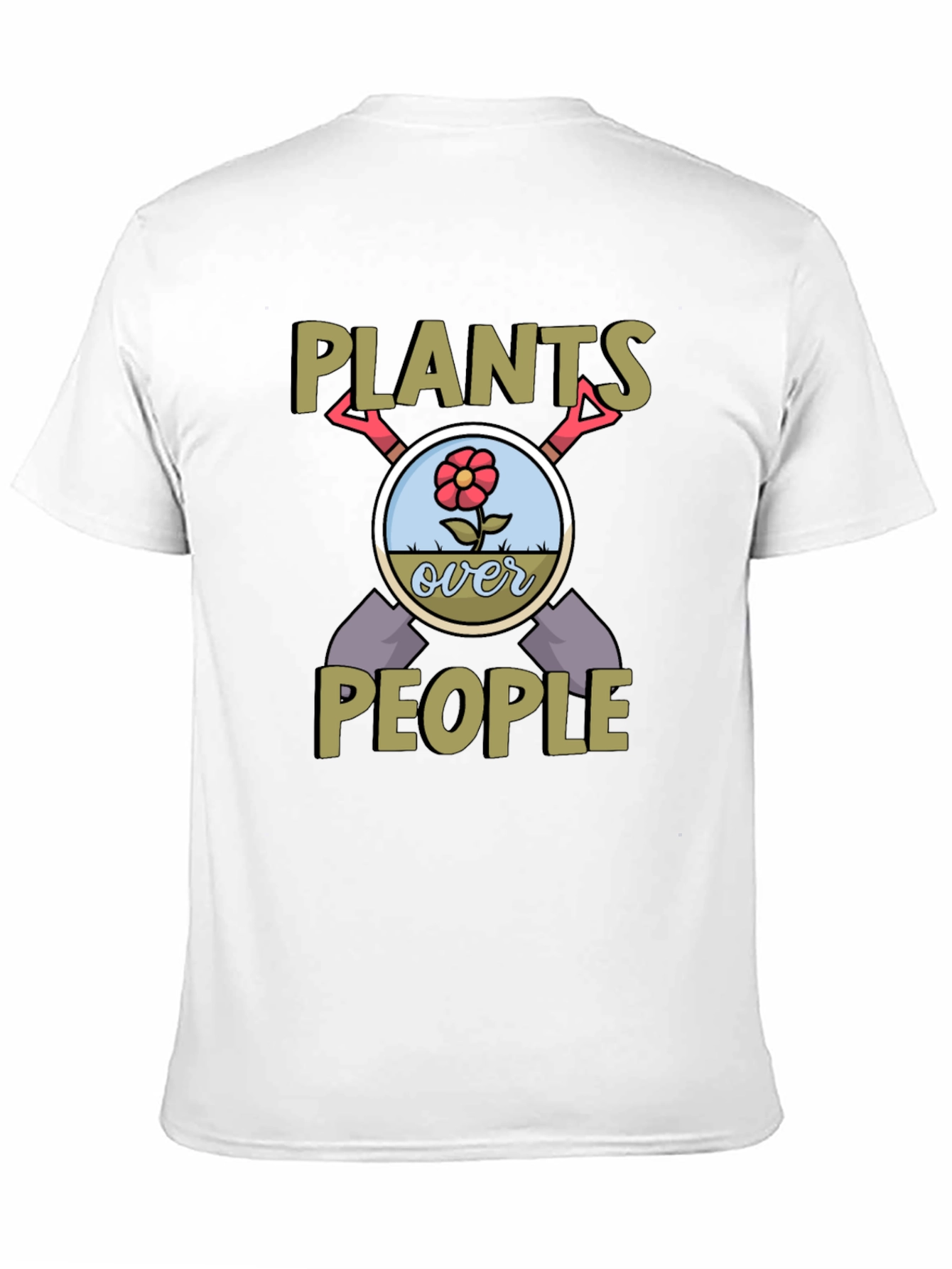 Black Plants Over People Graphic Tee view 11