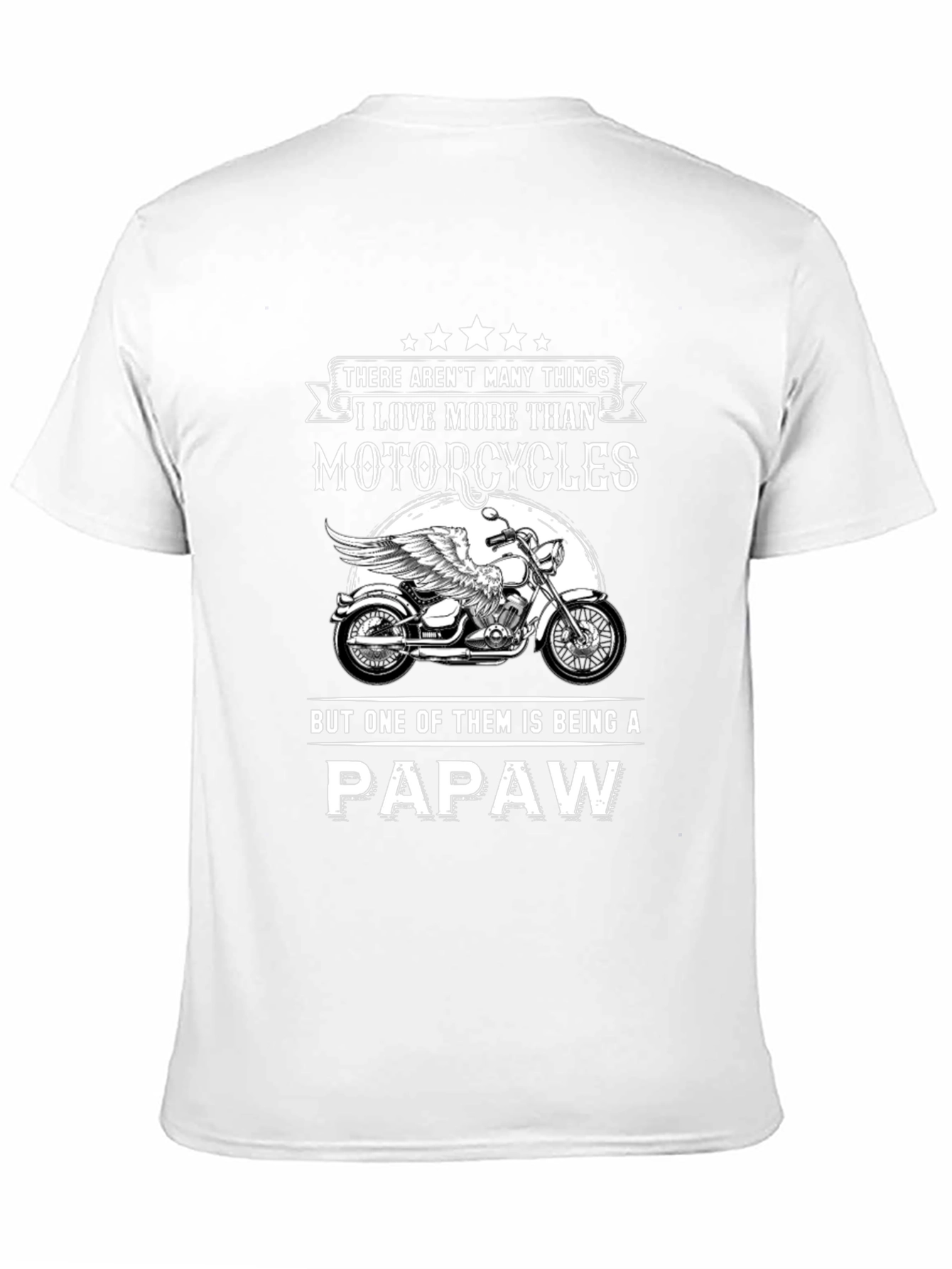 Black Motorcycle Papaw T-Shirt view 11
