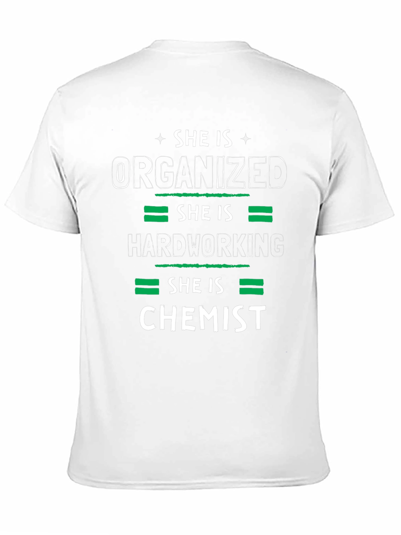 Black She is Chemist T-Shirt - Organized, Hardworking view 11