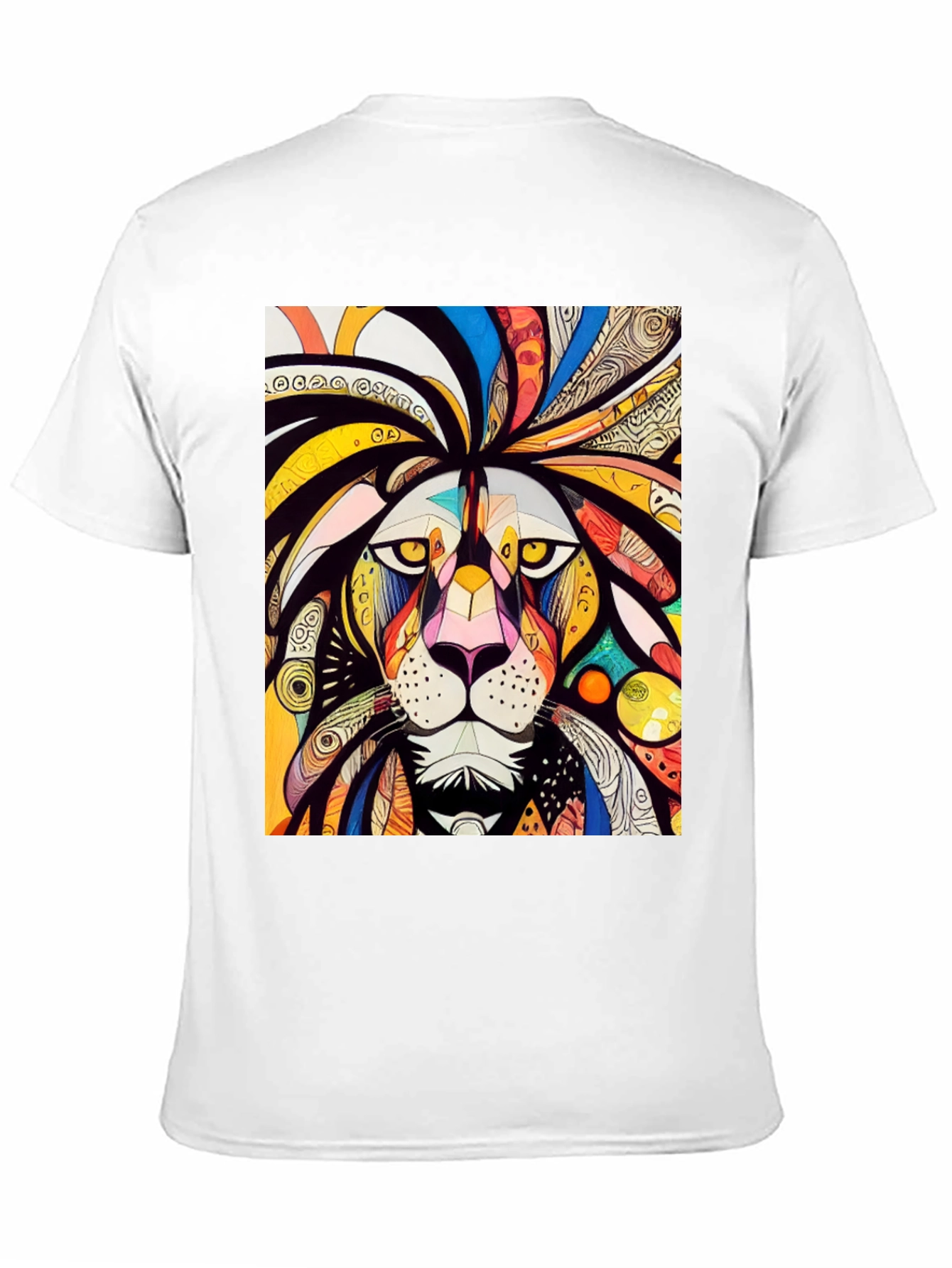 Black Lion Art Graphic Tee - Bold & Colorful view 11