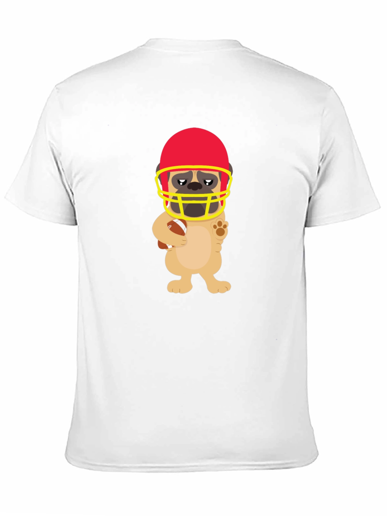 Black Football Pug Graphic Tee - Touchdown Style view 11