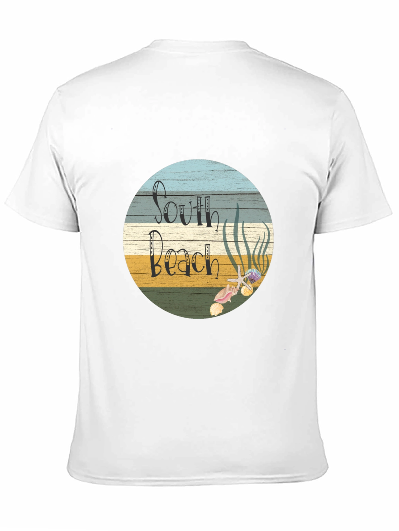 Black South Beach Graphic Tee - Unisex Black T-Shirt view 11