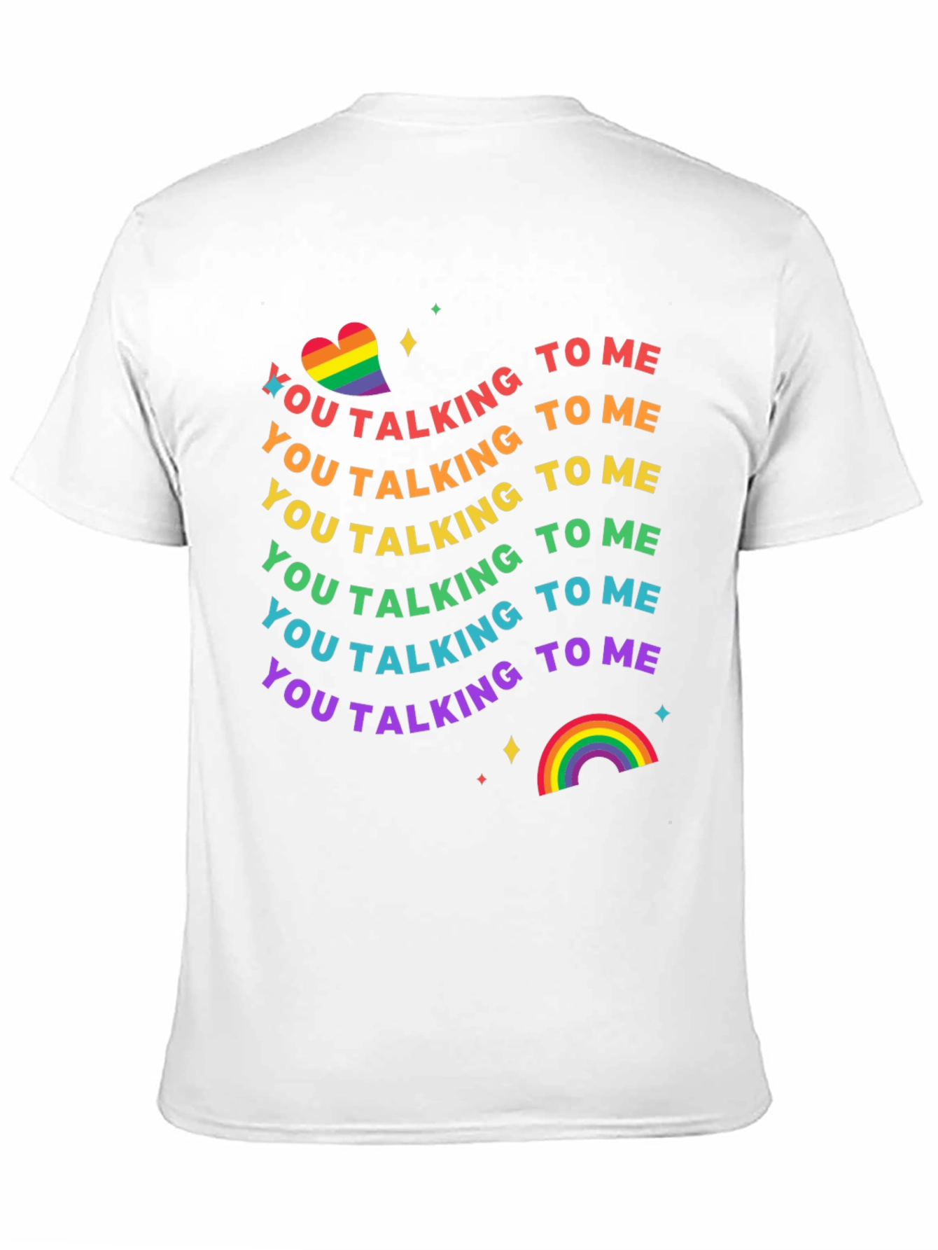 Black Rainbow Pride Talking to Me T-Shirt view 11