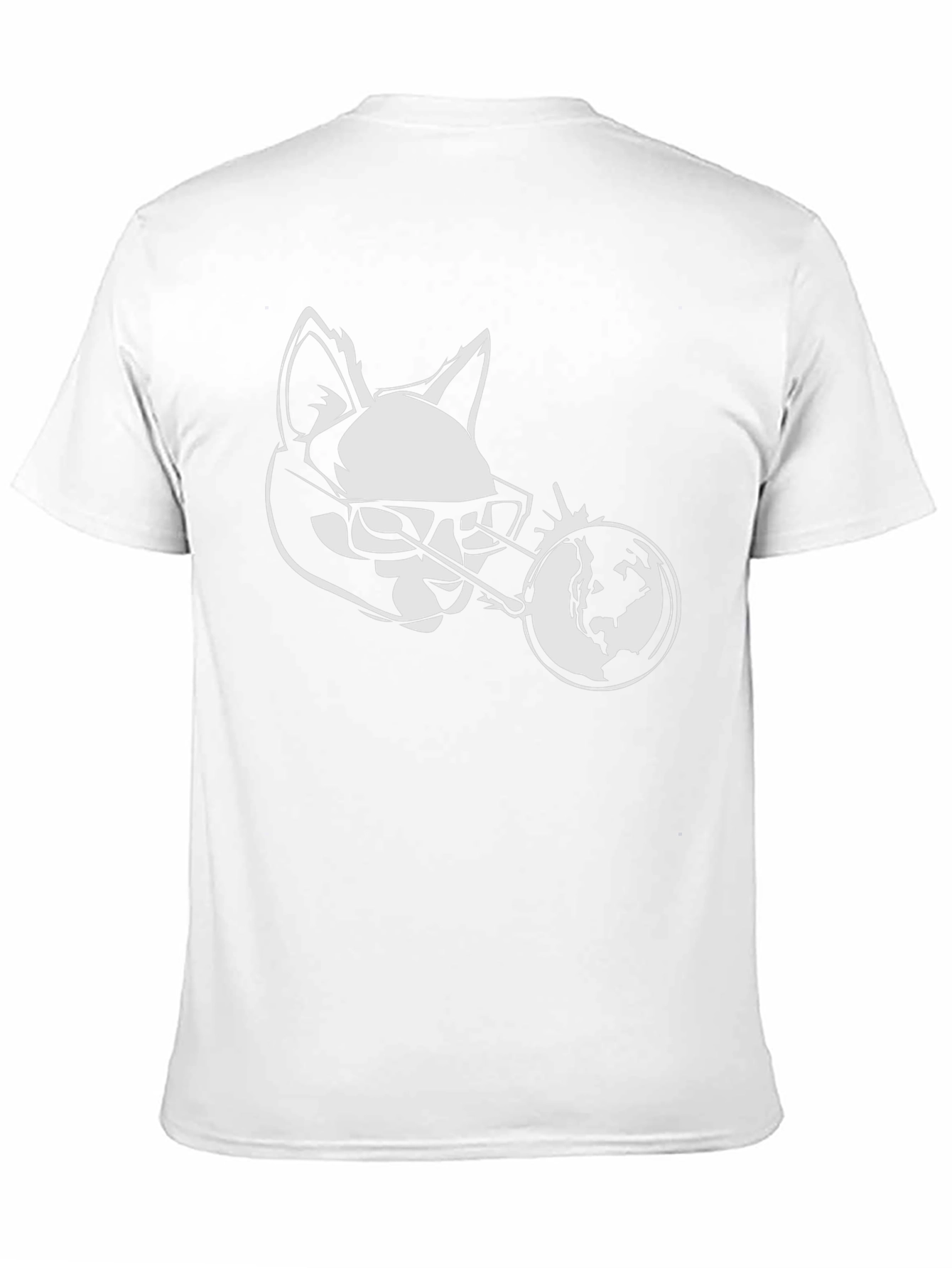 Black Cool Cat Globe Graphic Black T-Shirt view 11