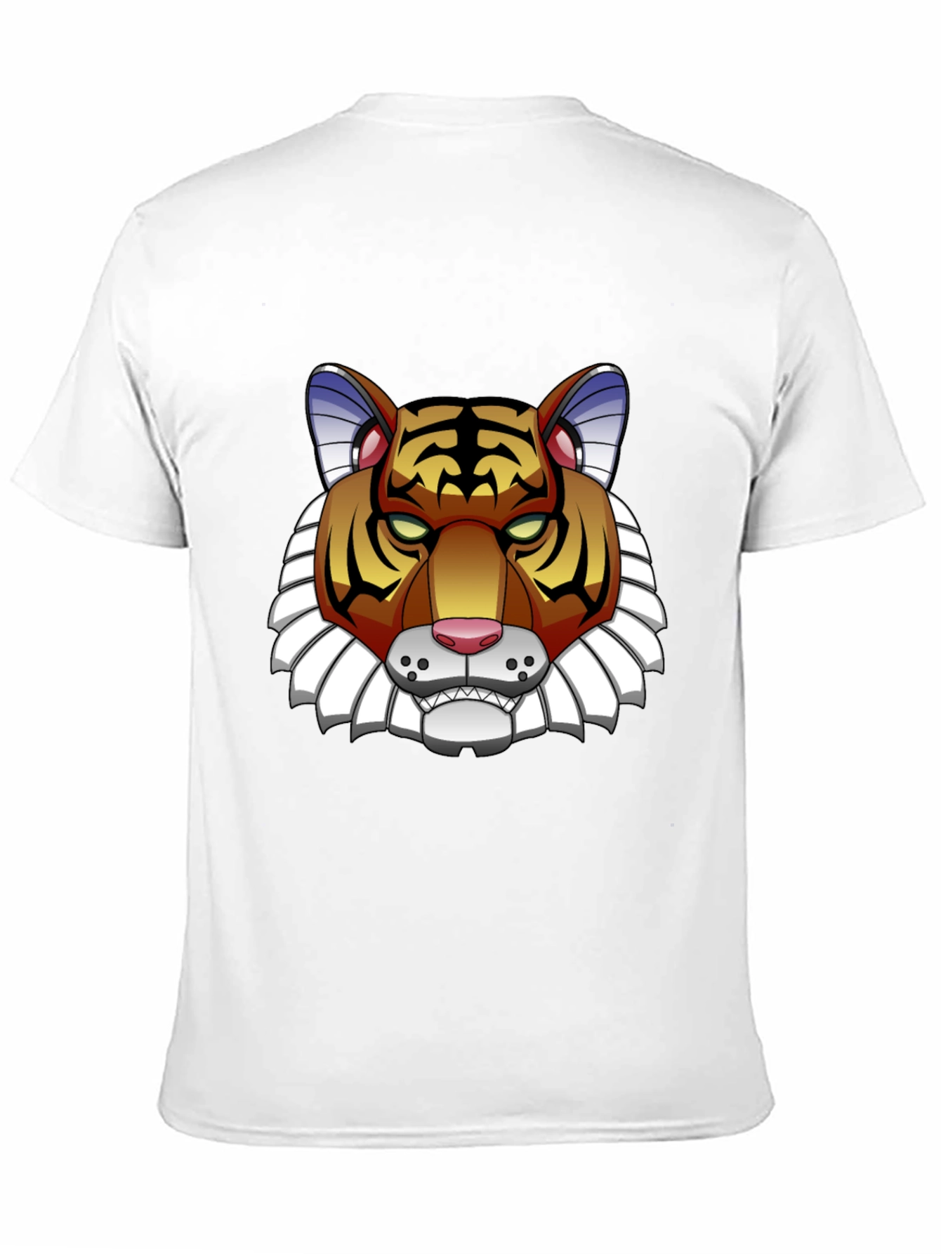 Black Cool Tiger Graphic Black T-Shirt view 11