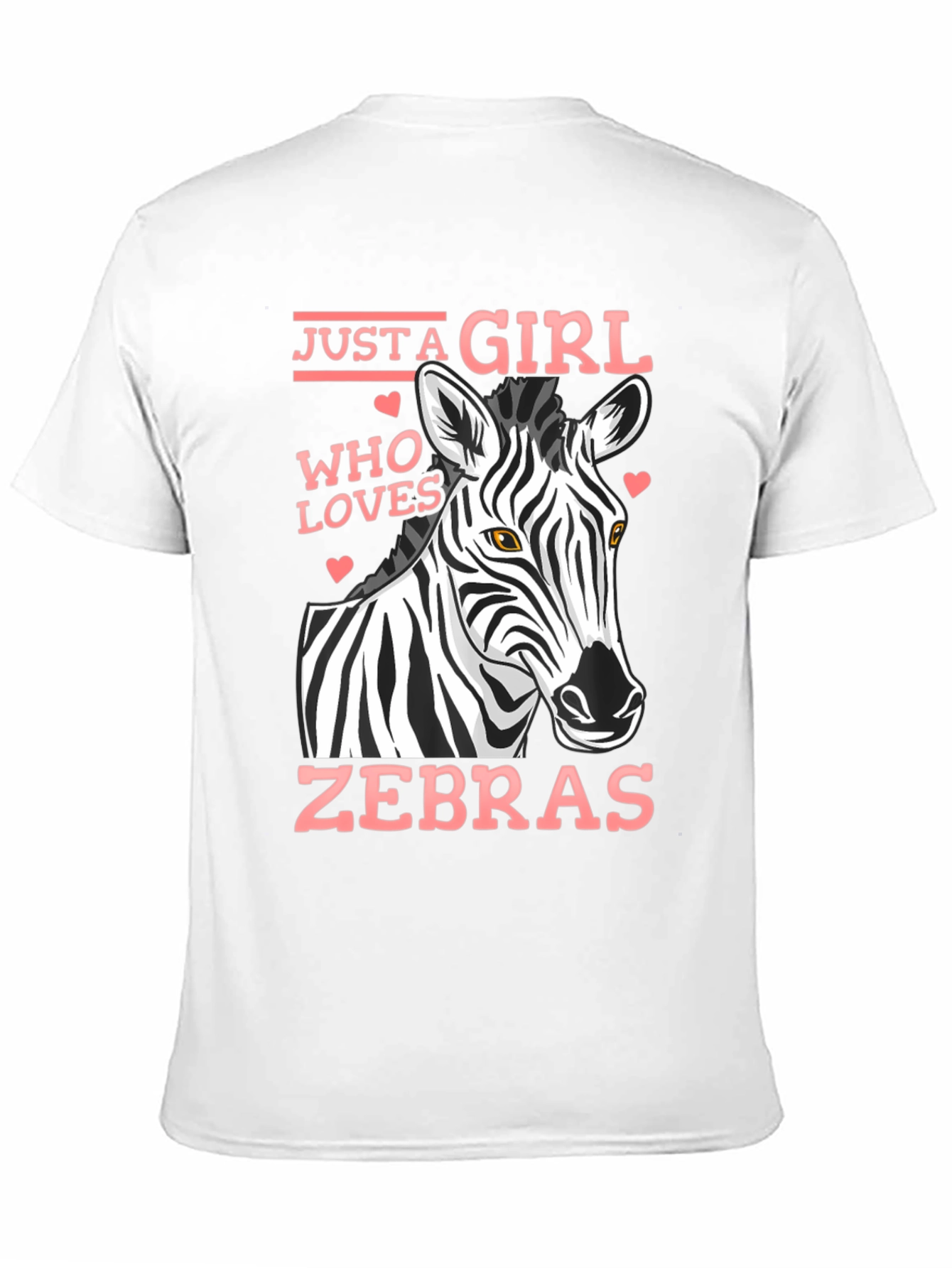 Black Just A Girl Who Loves Zebras T-Shirt view 11