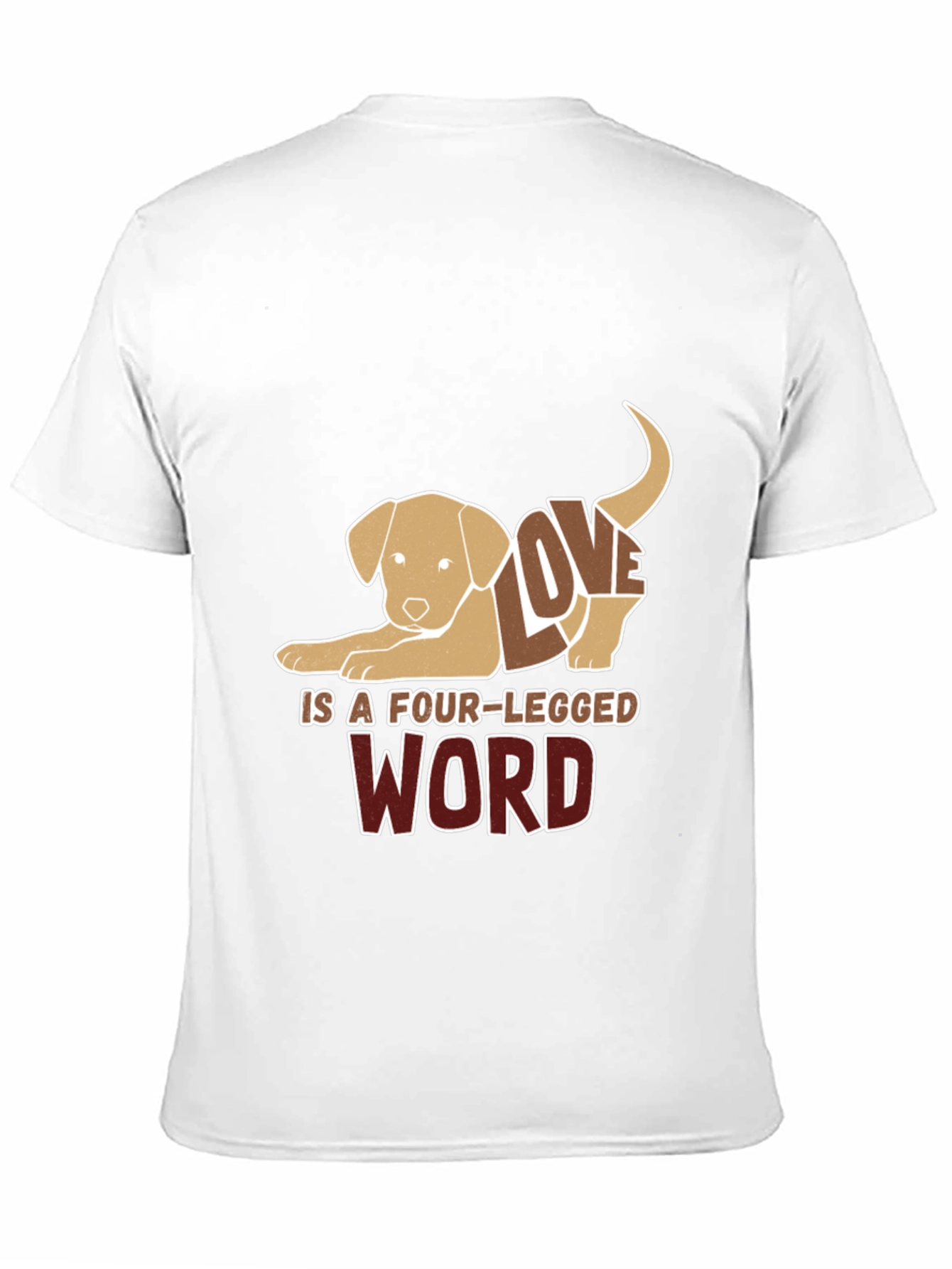 Black Dog Lover Tee: Four-Legged Word Design view 11