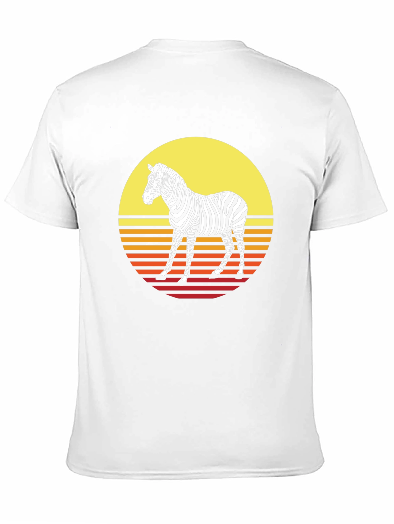 Black Retro Zebra Graphic Tee - Sunset Style view 11