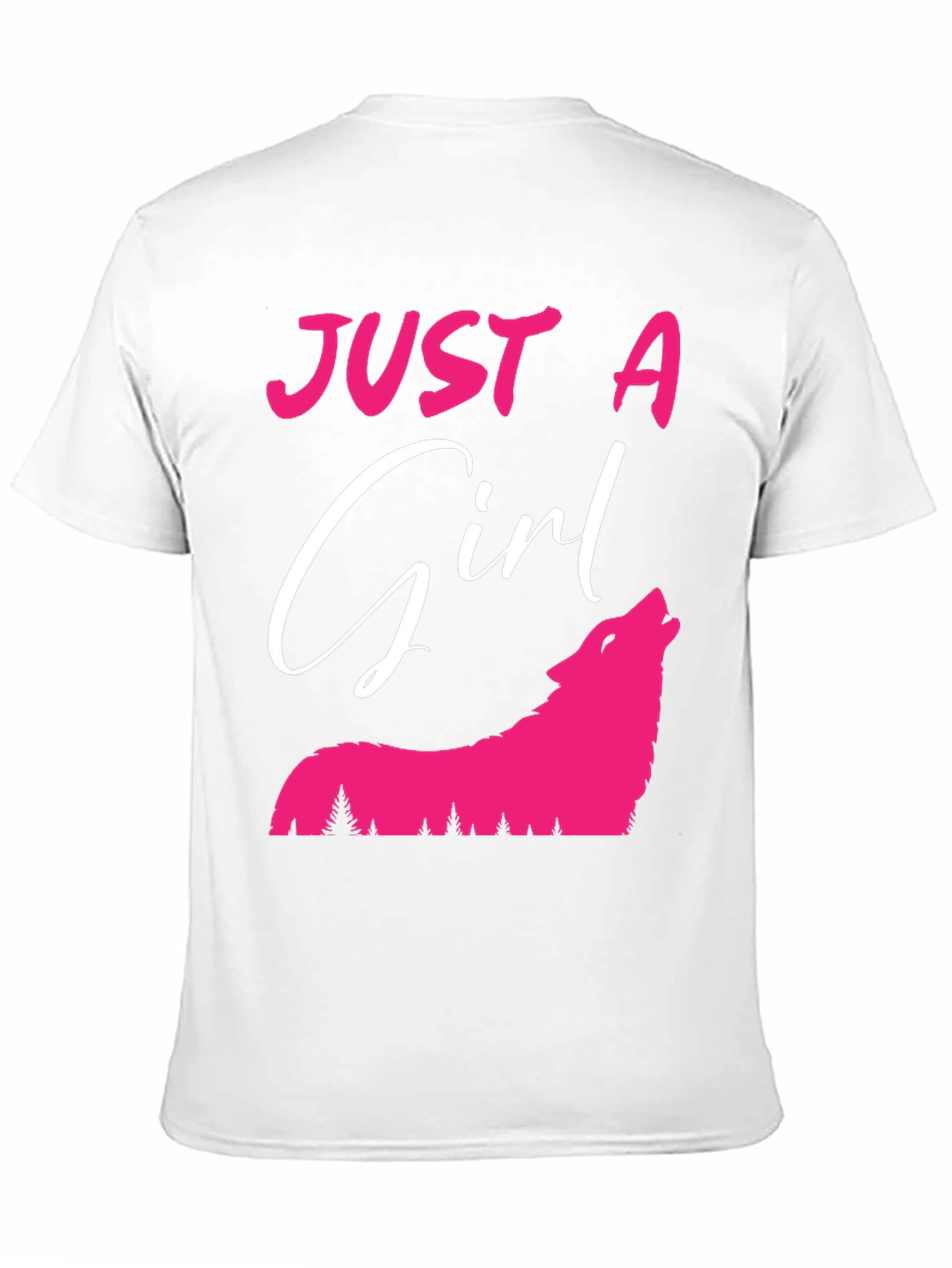 Black Just A Girl Who Loves Wolves T-Shirt view 11